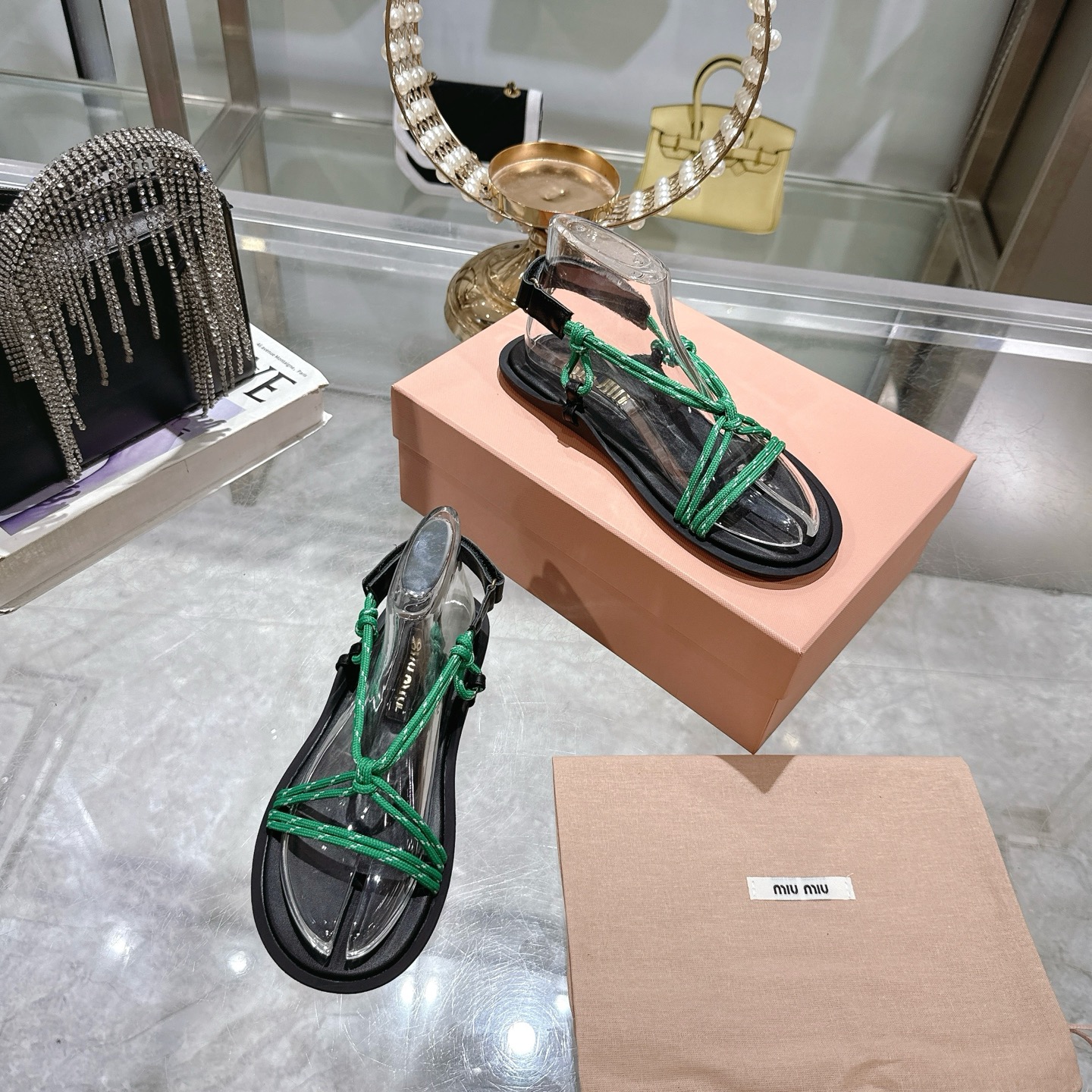 Miu Miu SS25 New Arrival Strappy Thong Sandals - Summer Essential 7 i1743056510948 597 0 5