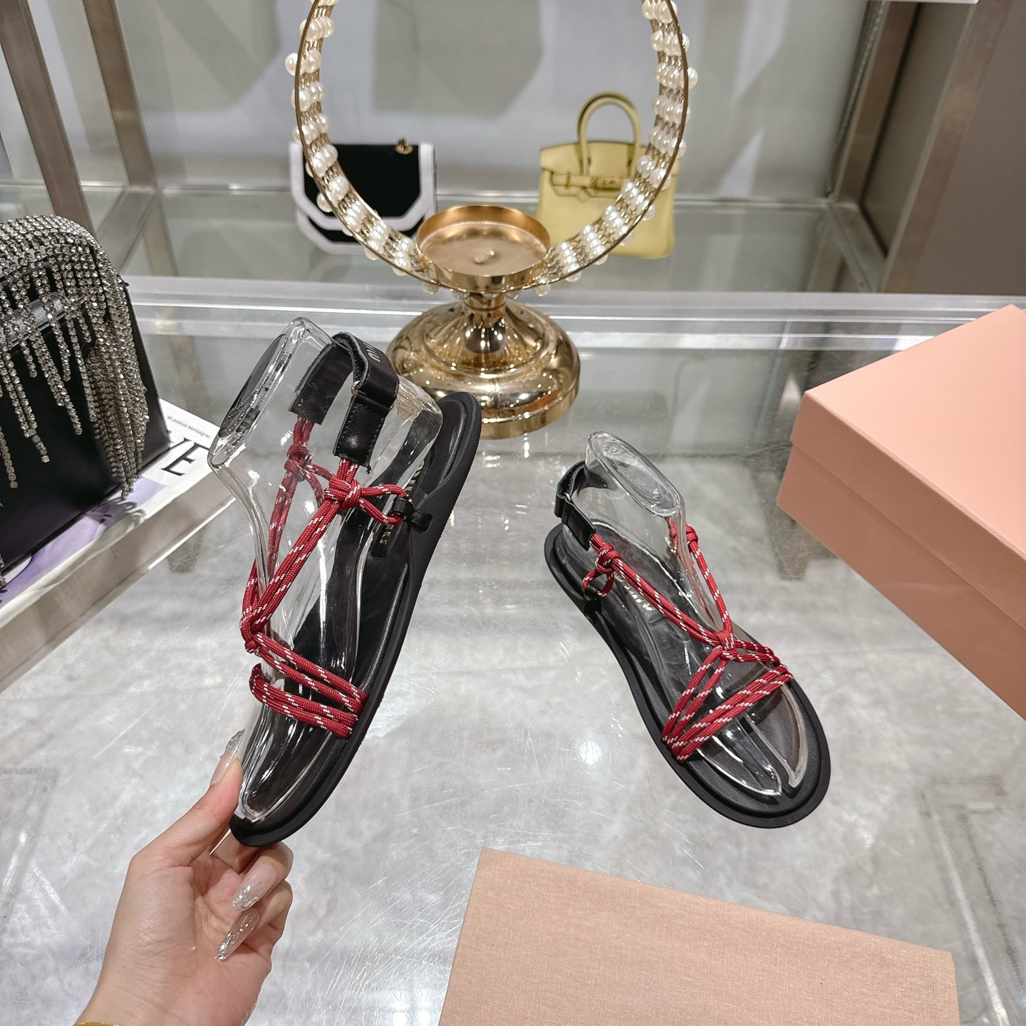 Miu Miu SS25 Braided Leather Toe-Ring Sandals Women's Summer Essential 5 i1743056618798 4706 0 3