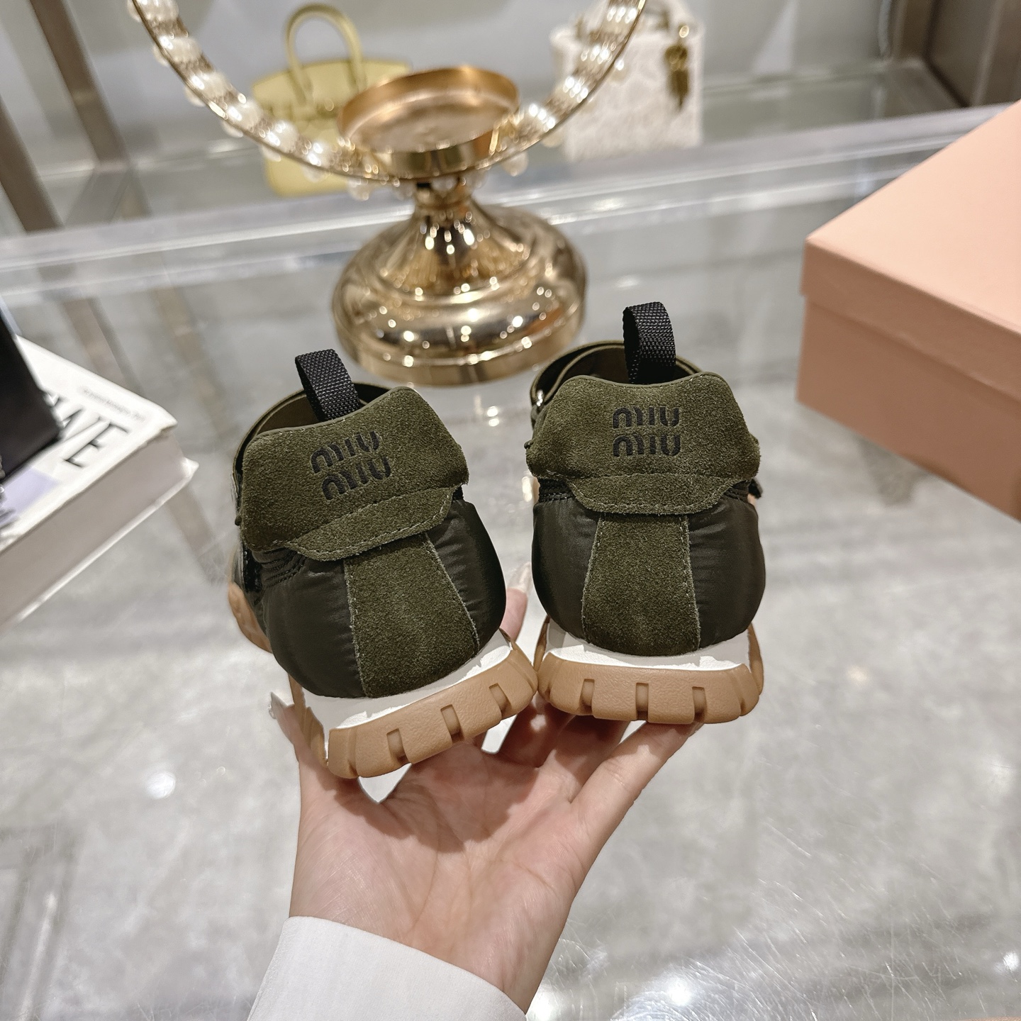 Miu Miu Women's Canvas Platform Sneakers Retro Thick-Soled Shoe 8 i1743337006867 3931 0 6