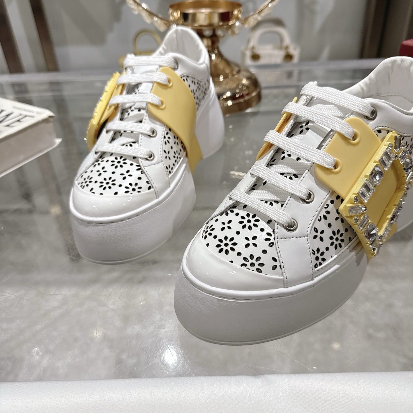 RV Square Buckle White Sneakers:Elevate Your Style with Comfort and Elegance 9 i1743833922164 1246 0 7