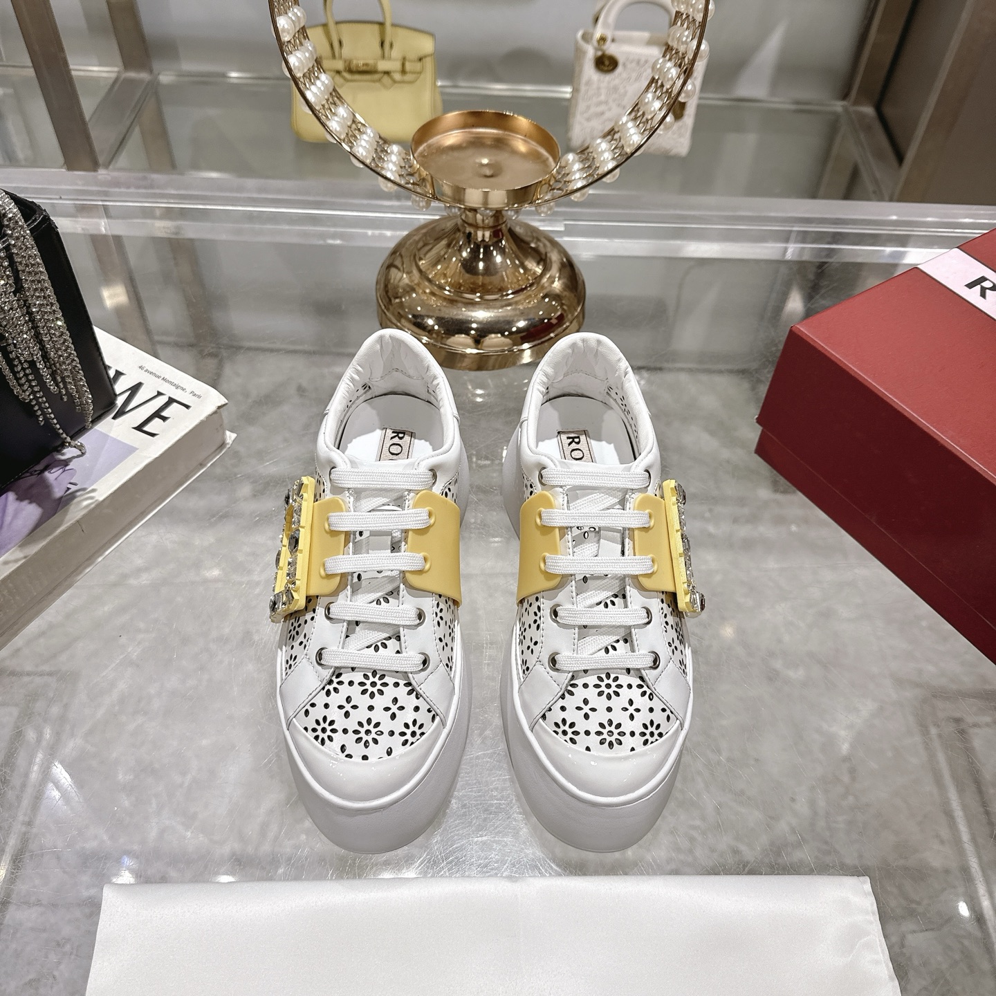 RV Square Buckle White Sneakers:Elevate Your Style with Comfort and Elegance 3 i1743833928111 8481 0 0