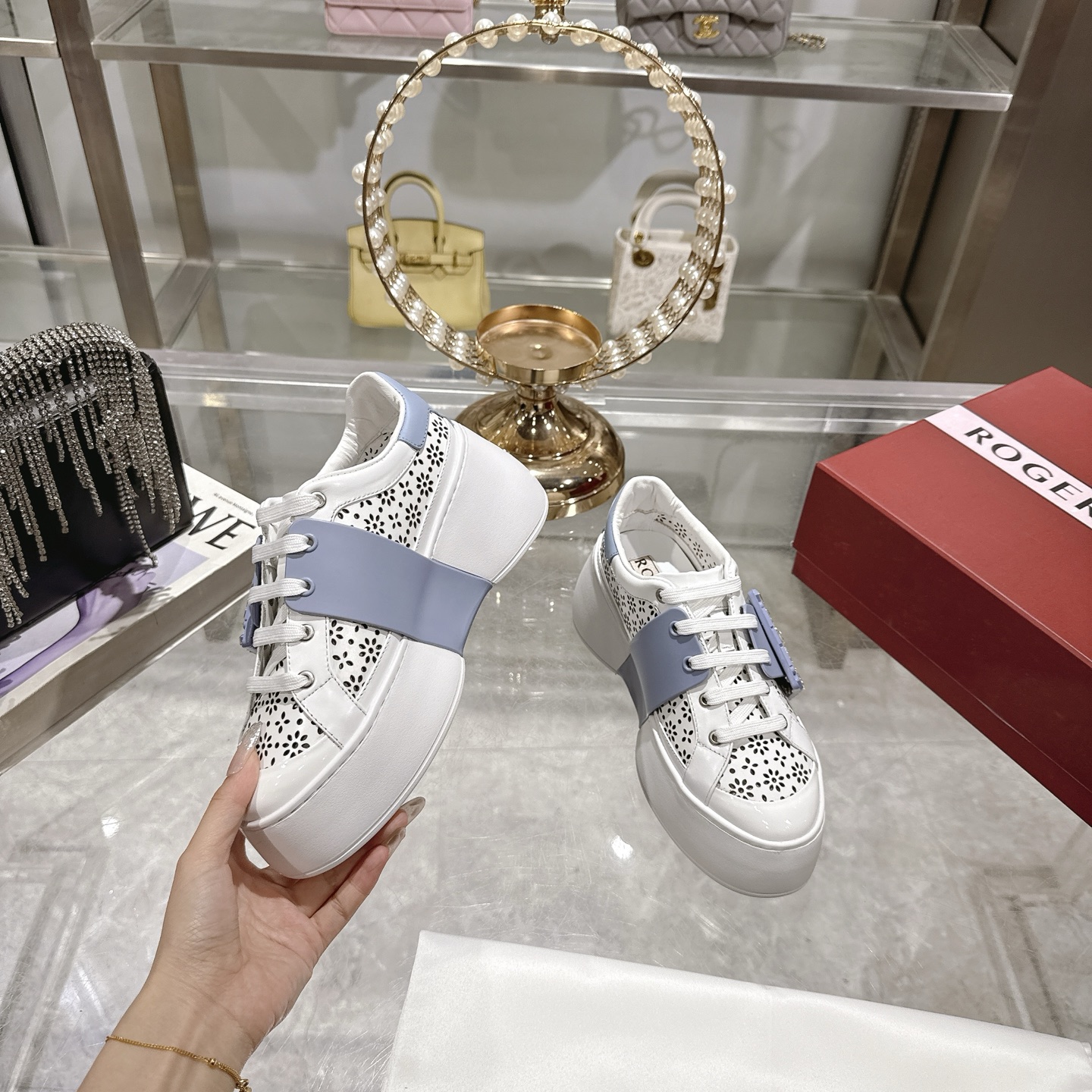 RV Square Buckle White Sneakers - Lightweight, Comfortable, and Stylish 7 i1743834037138 3516 0 4