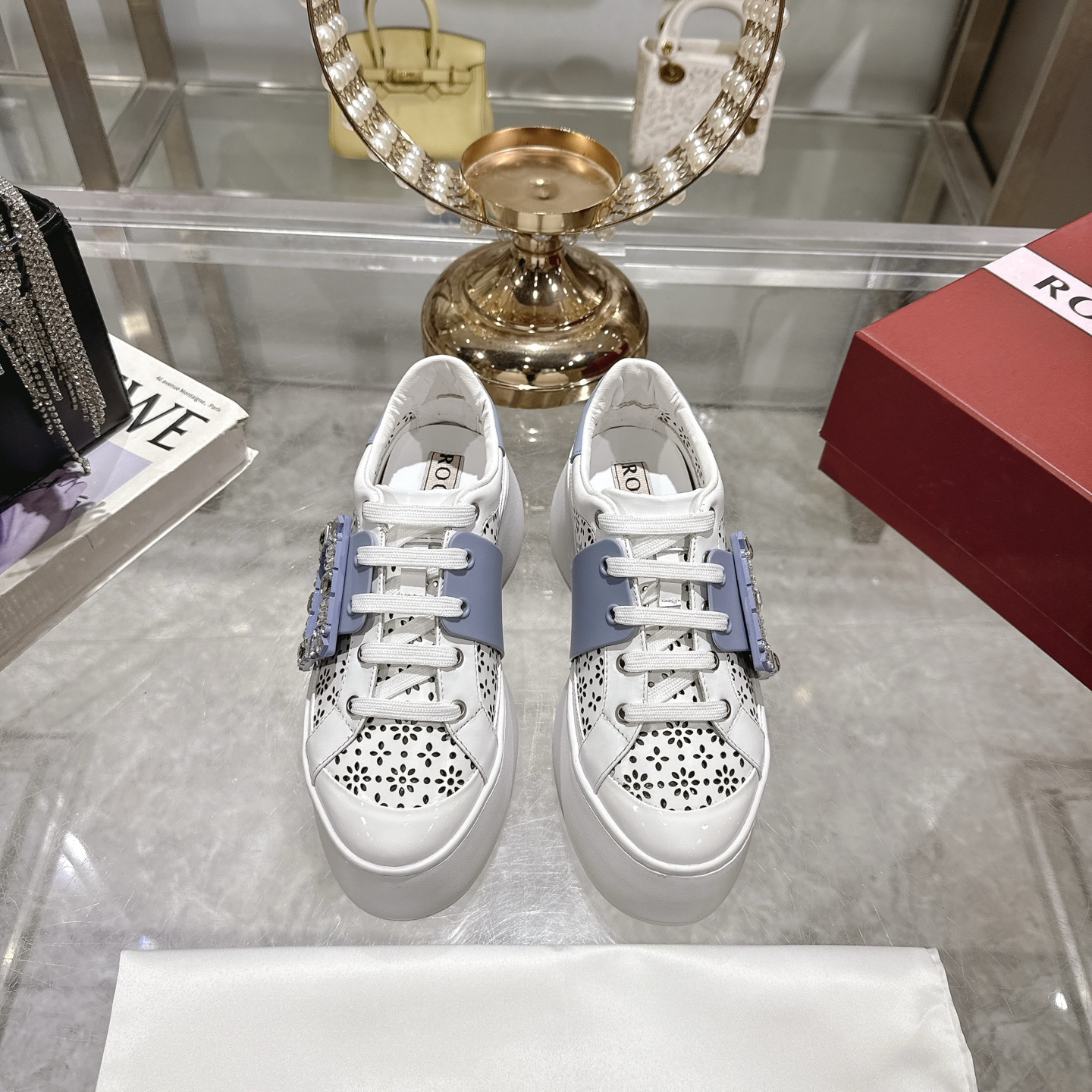 RV Square Buckle White Sneakers - Lightweight, Comfortable, and Stylish 3 i1743834041171 2480 0 0
