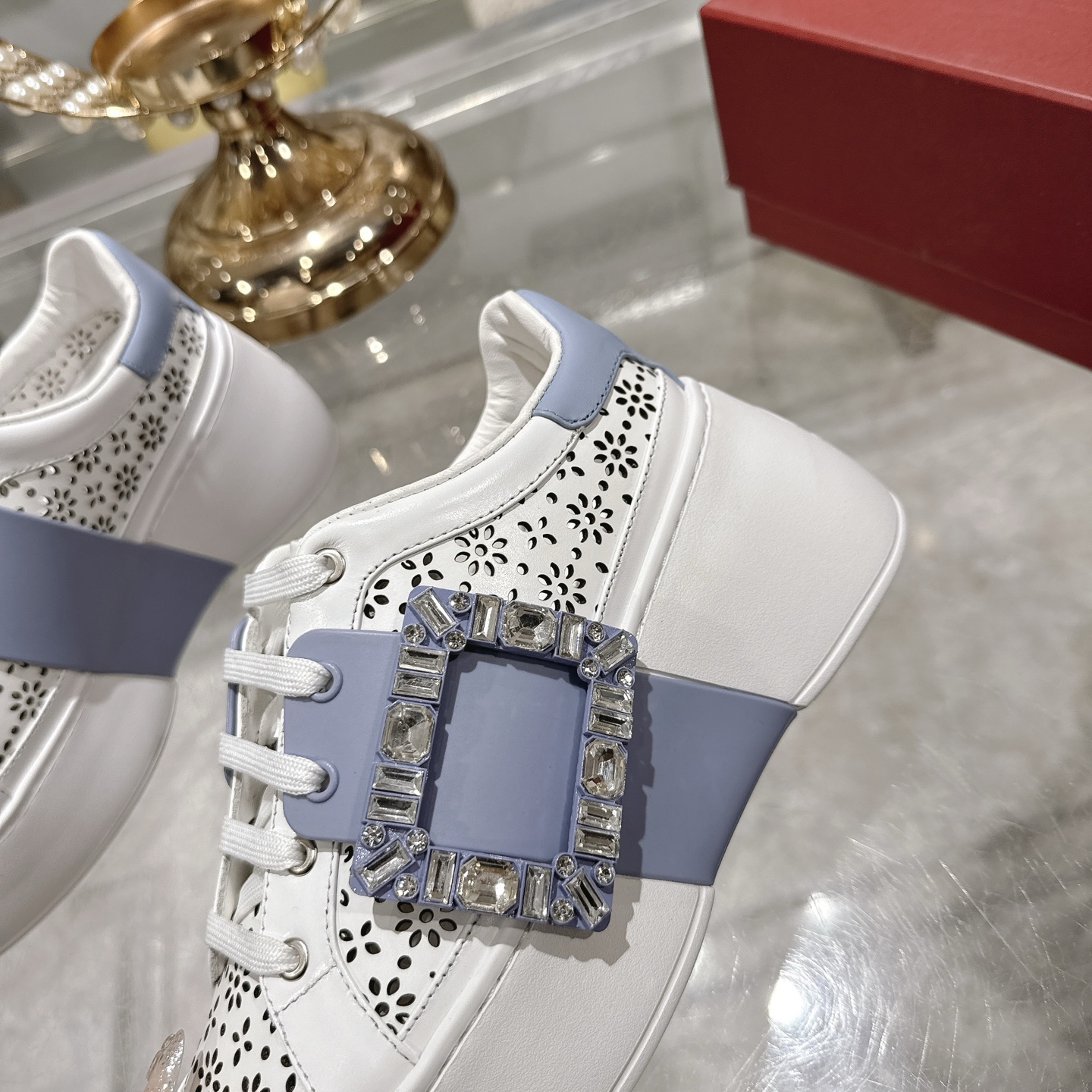 RV Square Buckle White Sneakers - Lightweight, Comfortable, and Stylish 8 i1743834041649 9731 0 6