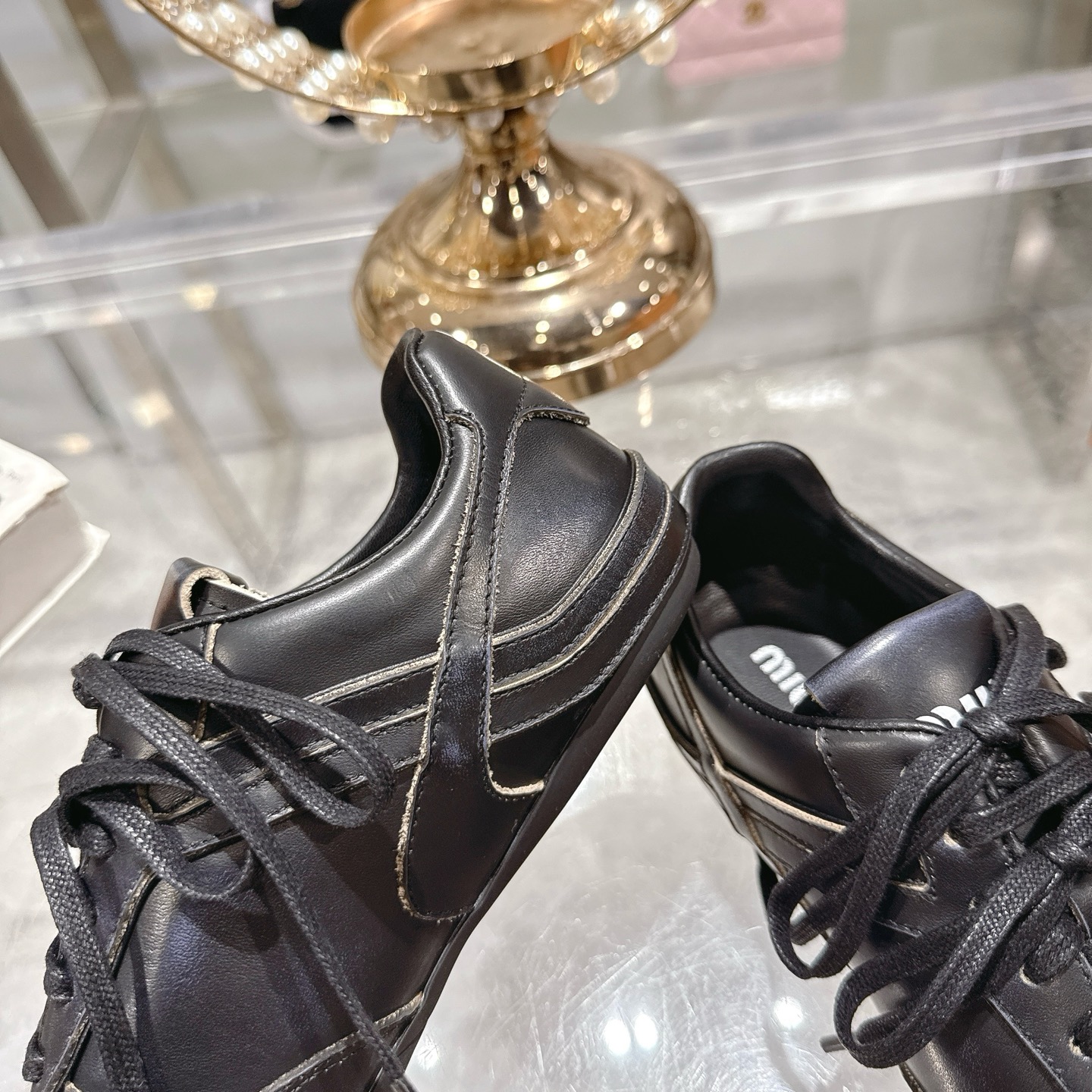 Miu Miu Leather Distressed German Sneakers Casual Shoes 8 i1744869839279 9636 0 6