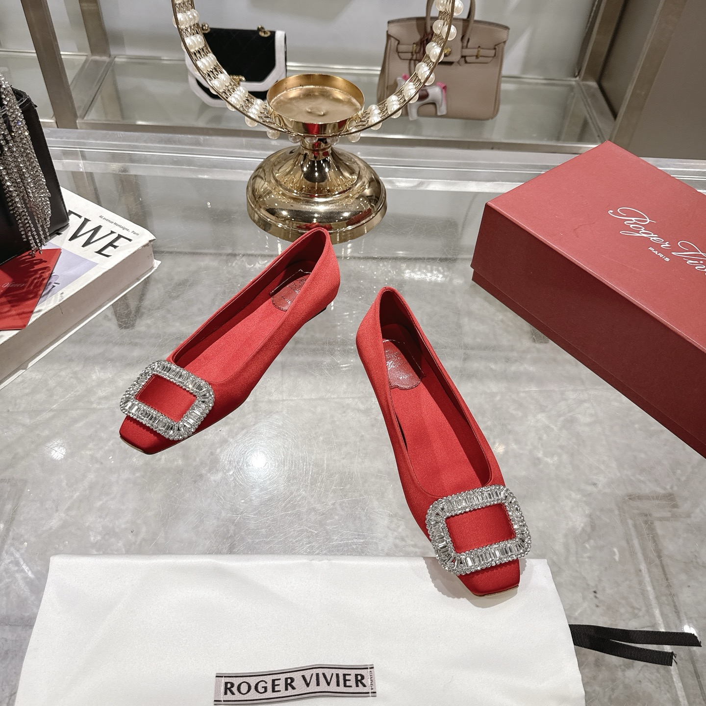 Roger Vivier Bell Vivier Silk Satin Pumps with Crystal Buckle 1 Roger Vivier Bell Vivier Silk Satin Pumps with Crystal Buckle