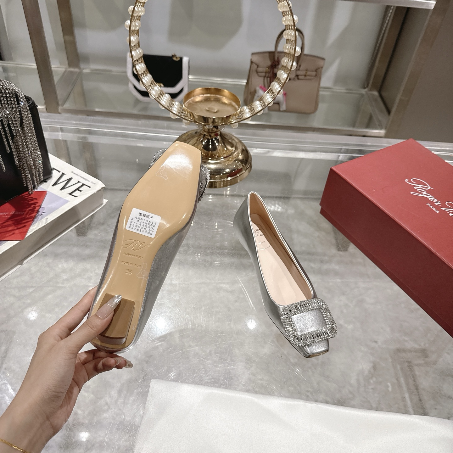 Roger Vivier Bell Vivier Crystal-Embellished Satin Ballet Flats 10 i1744872443328 8148 0 8
