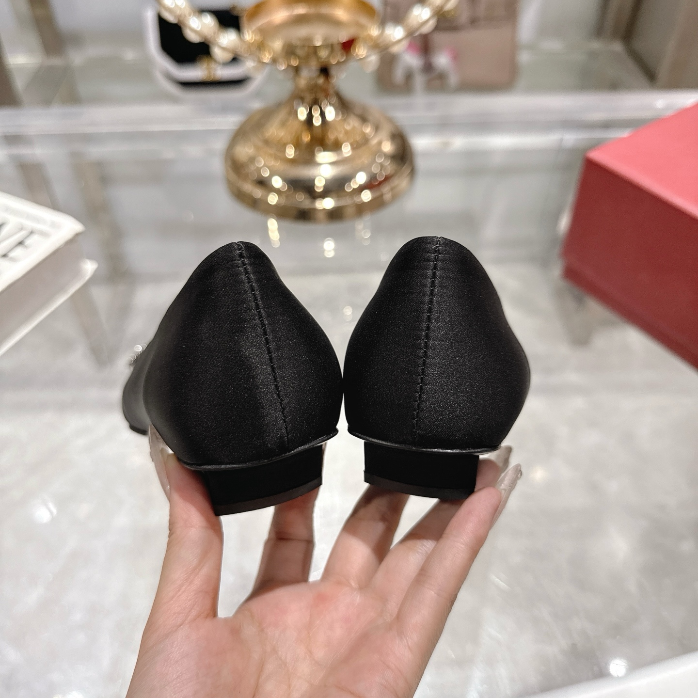Roger Vivier Bell Vivier Silk Satin Embellished Women's Ballet Flats 9 i1744872607879 7485 0 7