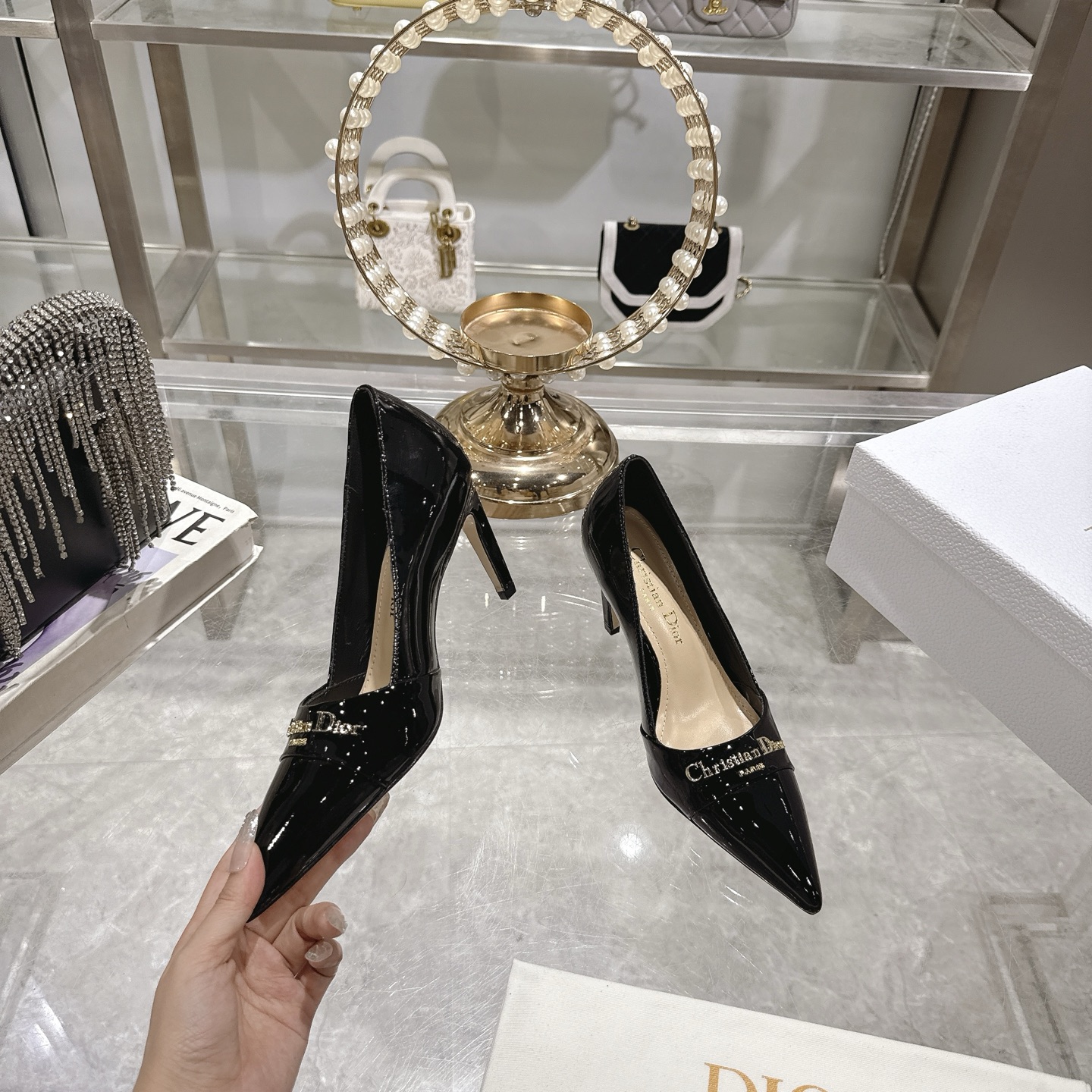 Dior D-My Elegant Pointed-Toe High Heel Pumps with Dior Paris Logo 5 i1745298962049 16 0 2