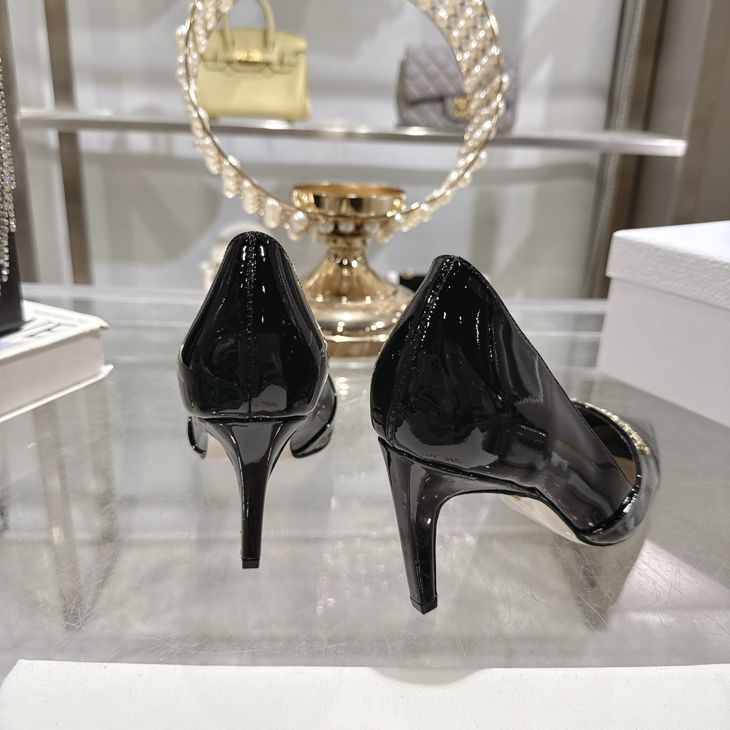 Dior D-My Elegant Pointed-Toe High Heel Pumps with Dior Paris Logo 9 i1745298962077 901 0 7