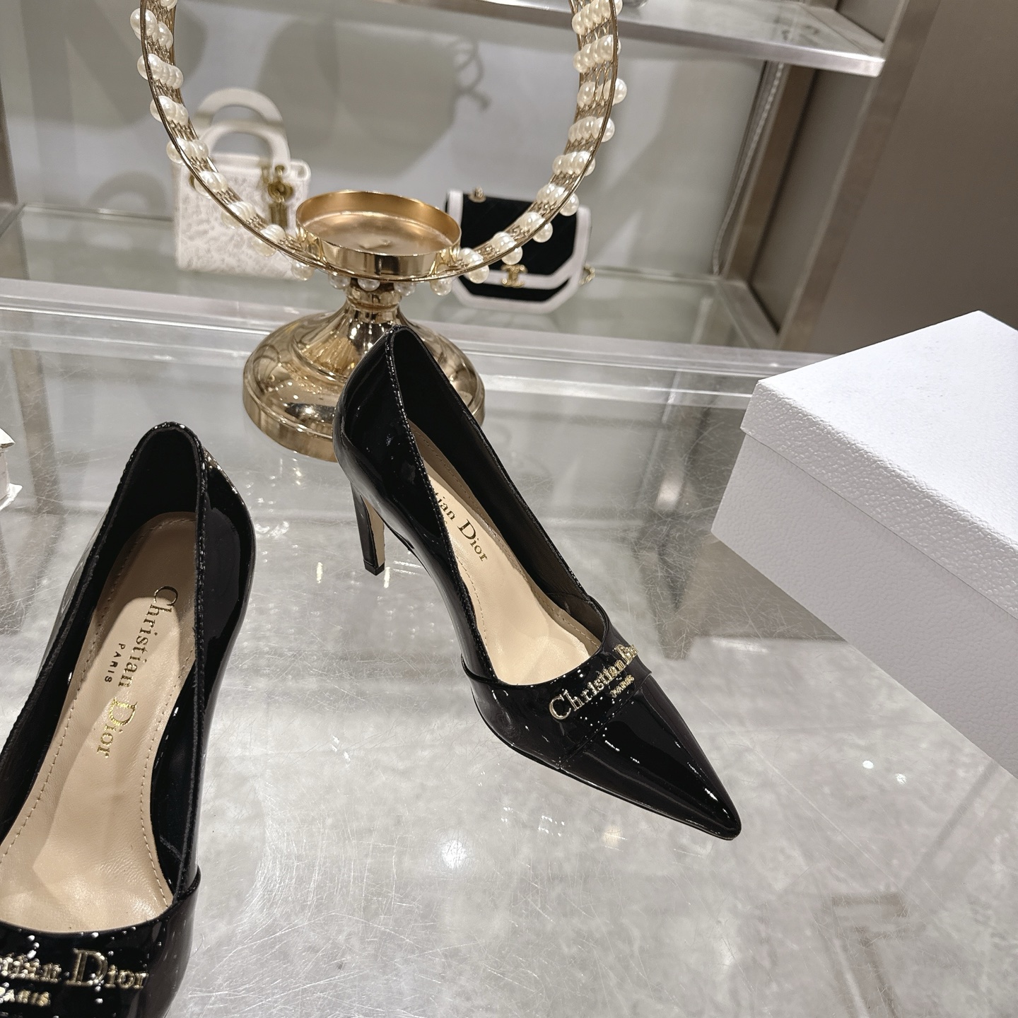 Dior D-My Elegant Pointed-Toe High Heel Pumps with Dior Paris Logo 7 i1745298962132 6209 0 4