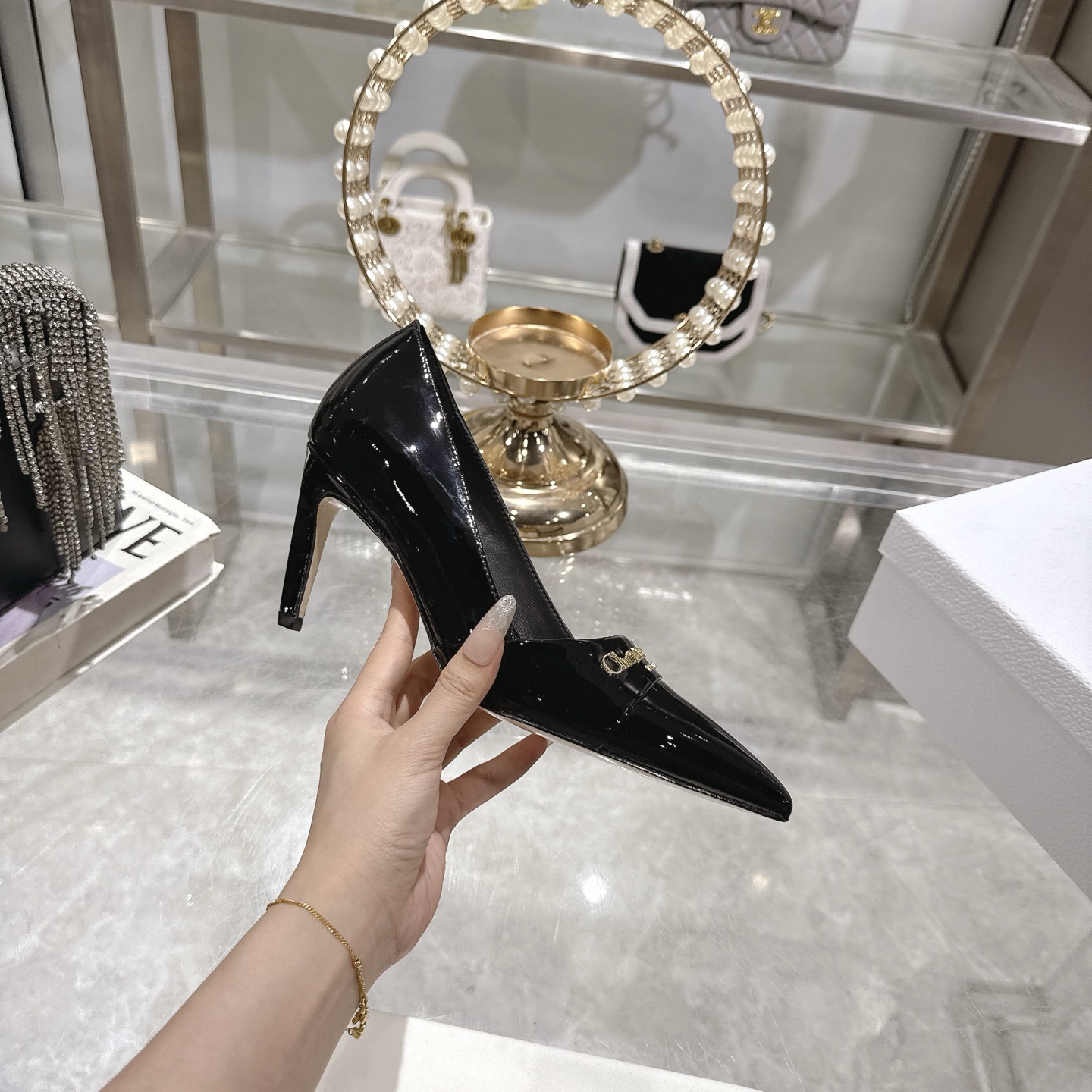 Dior D-My Elegant Pointed-Toe High Heel Pumps with Dior Paris Logo 6 i1745298969509 5066 0 3
