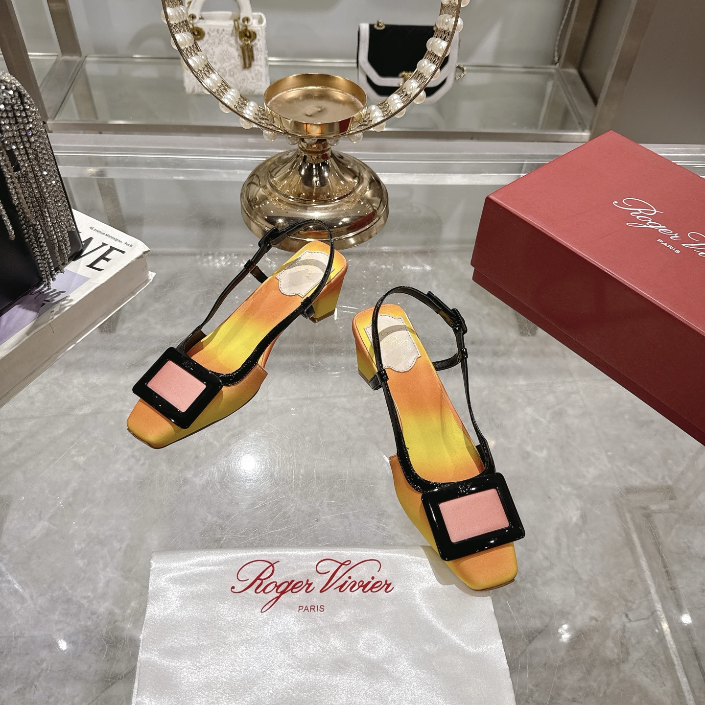 Roger Vivier Women's Slingback Pumps Color Block Heel Sandals 3 i1745391929527 5603 0 1