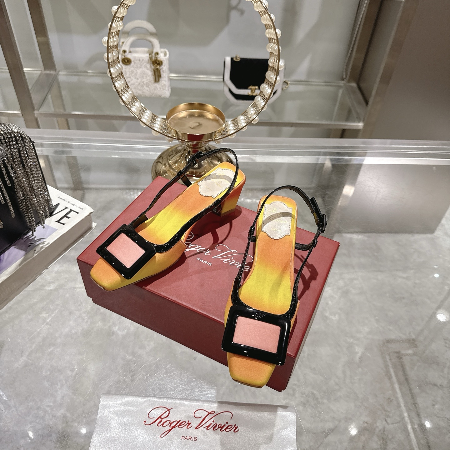 Roger Vivier Women's Slingback Pumps Color Block Heel Sandals 7 i1745391932826 5742 0 5