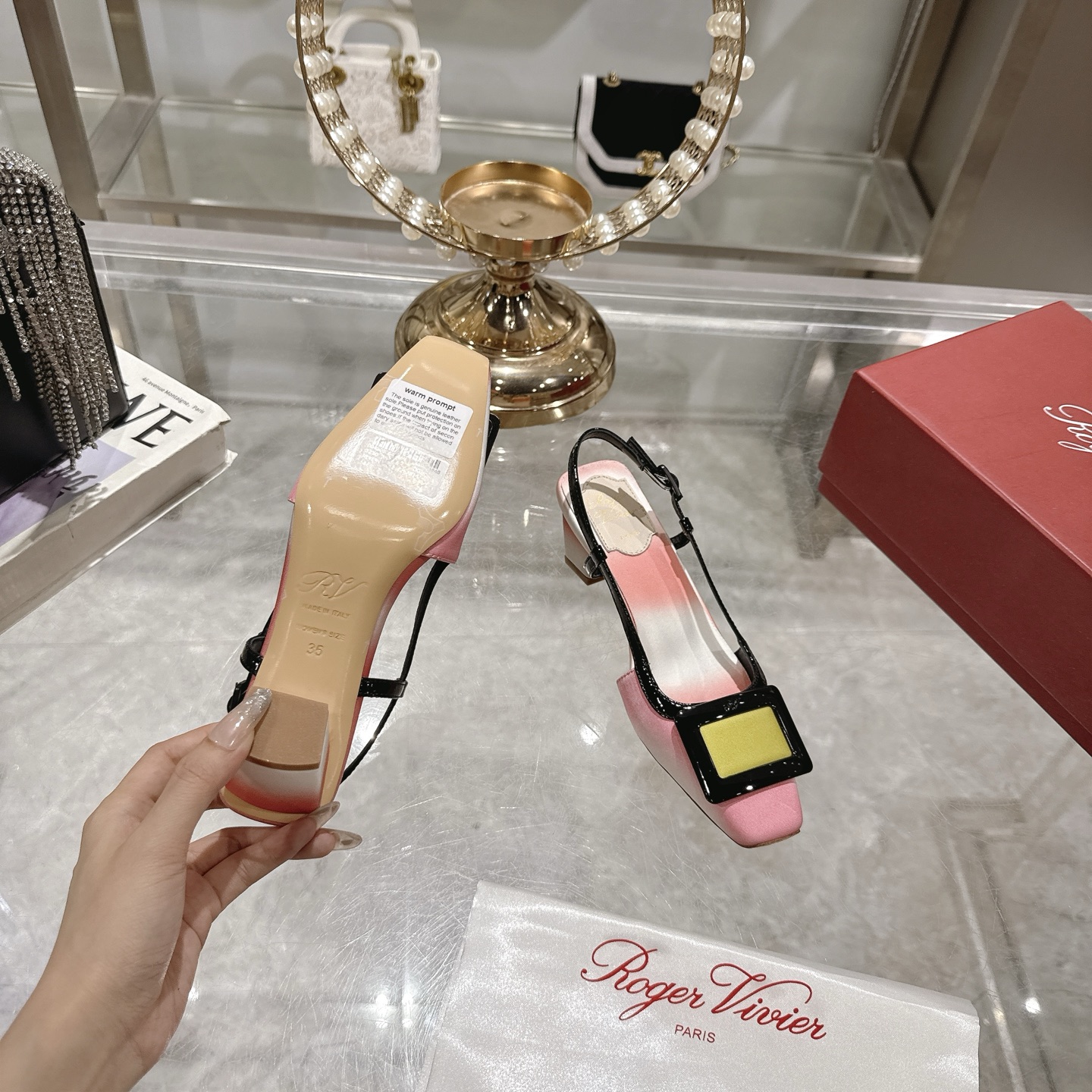Roger Vivier Slingback Heels with Block Heel and Iconic Buckle 10 i1745392096756 3233 0 8