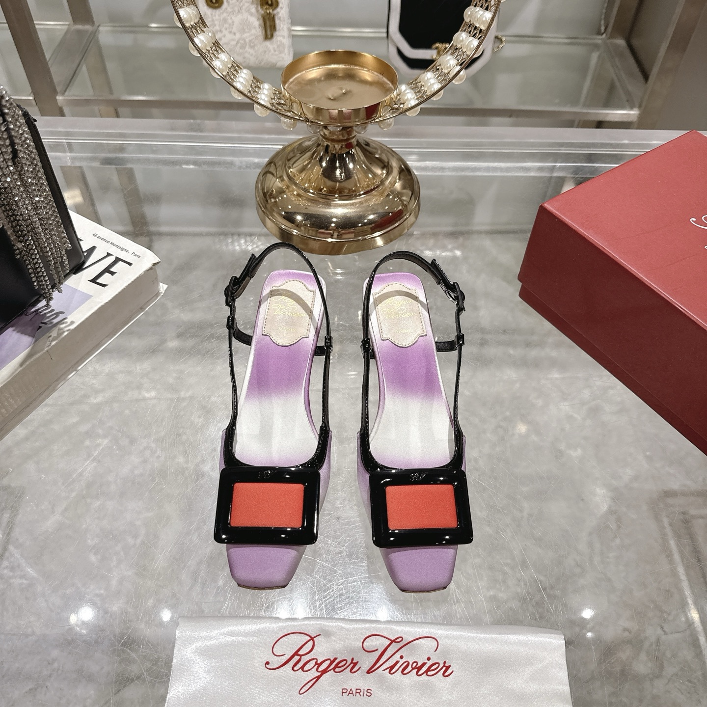 Roger Vivier Slingback Sandals - Colorful Leather, 4.5cm Heel - Women's Shoes 3 i1745392145718 1272 0 0