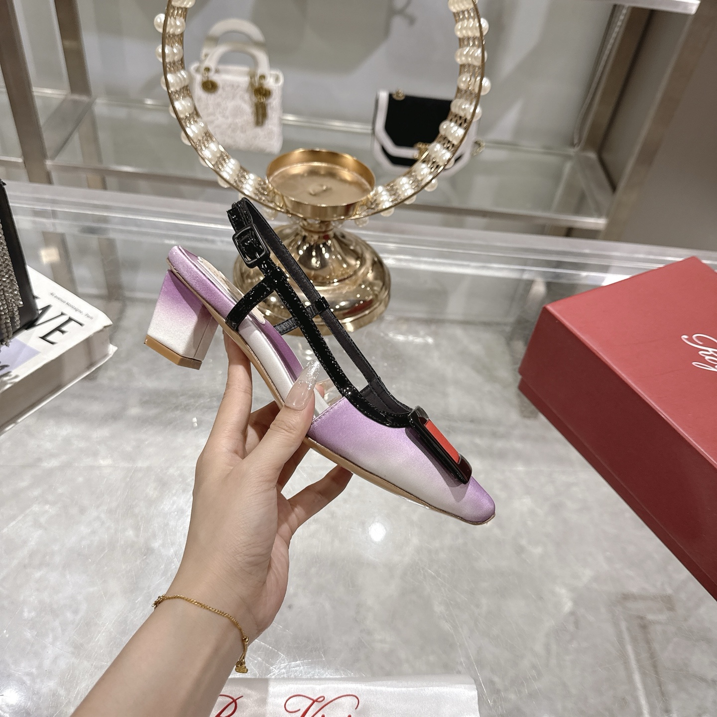 Roger Vivier Slingback Sandals - Colorful Leather, 4.5cm Heel - Women's Shoes 2 i1745392145743 9897 0 4