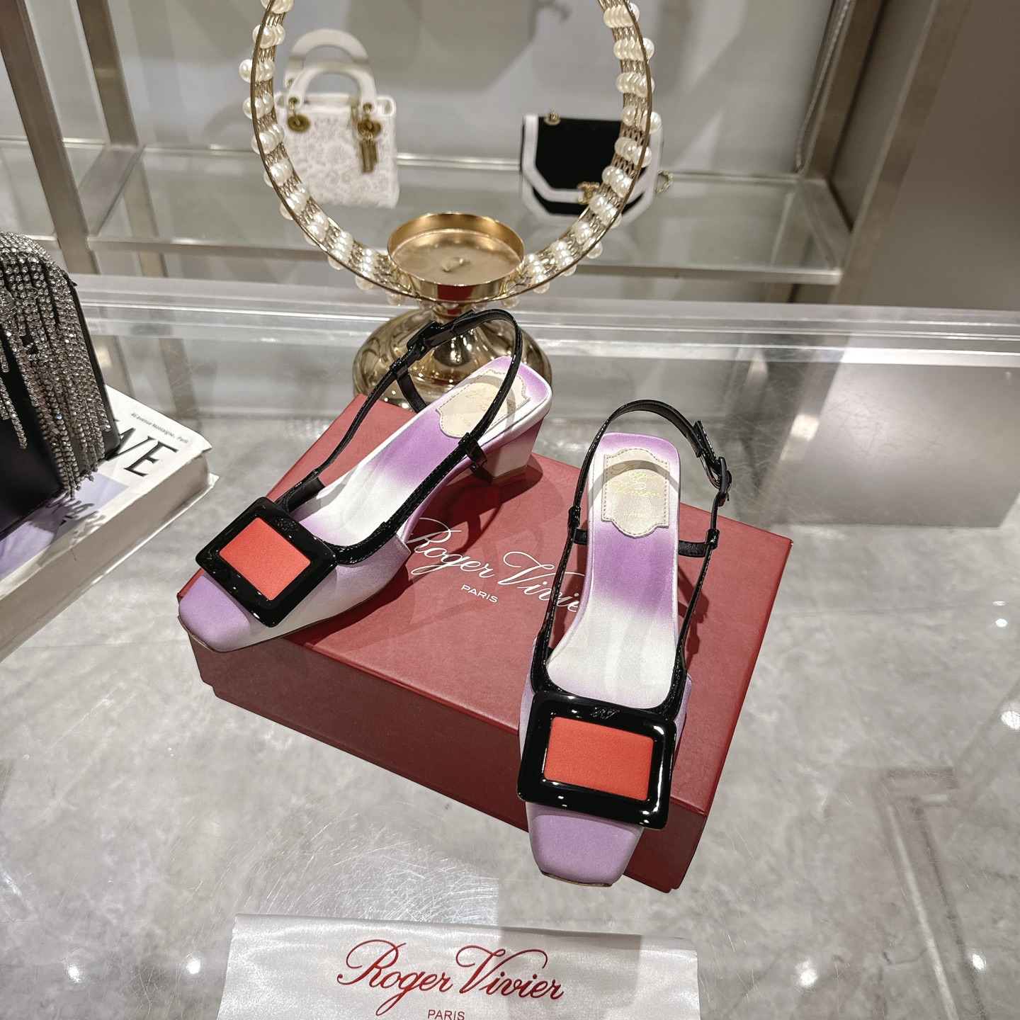 Roger Vivier Slingback Sandals - Colorful Leather, 4.5cm Heel - Women's Shoes 7 i1745392145818 6080 0 5