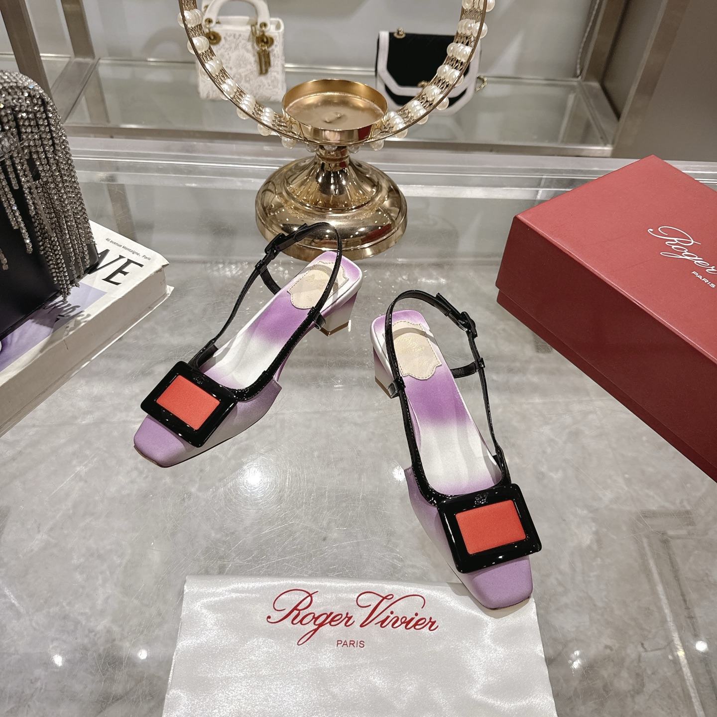 Roger Vivier Slingback Sandals - Colorful Leather, 4.5cm Heel - Women's Shoes 4 i1745392147510 1487 0 1