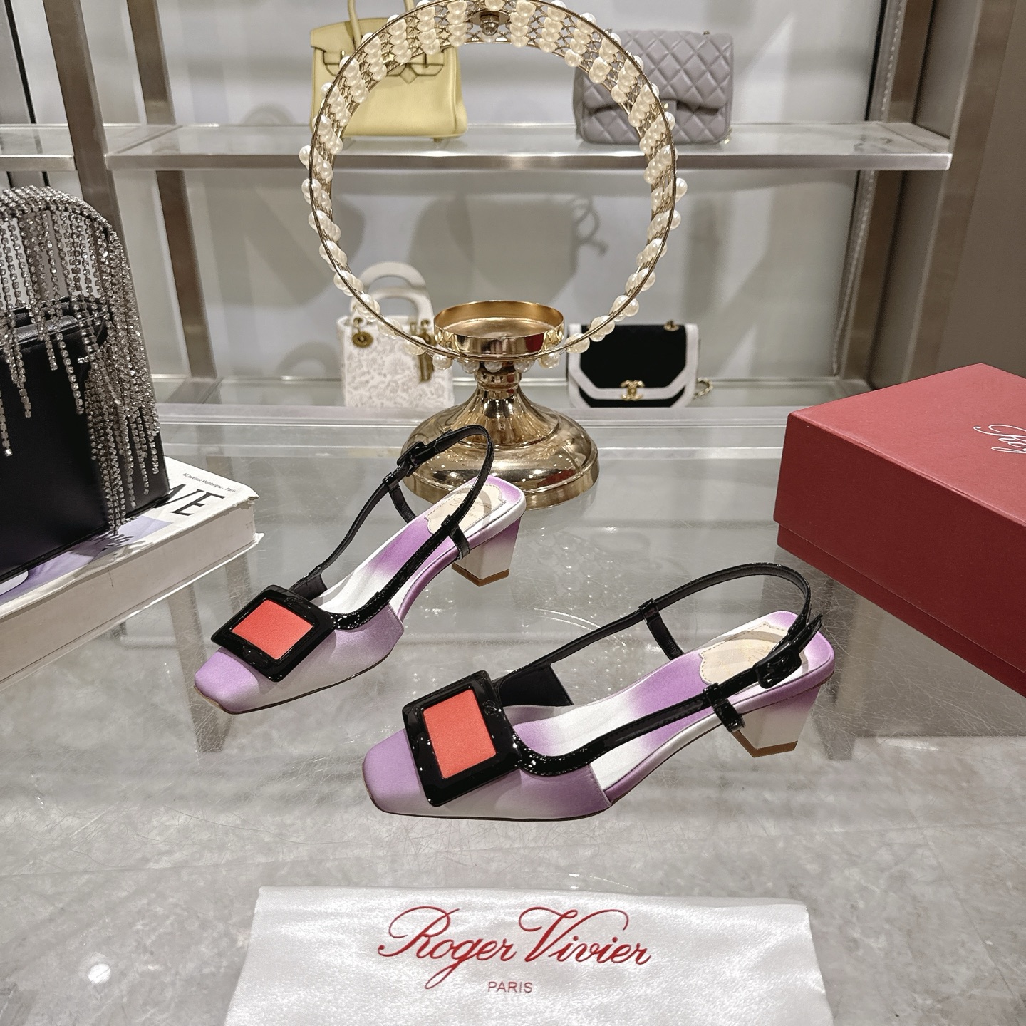 Roger Vivier Slingback Sandals - Colorful Leather, 4.5cm Heel - Women's Shoes 5 i1745392147531 8190 0 2