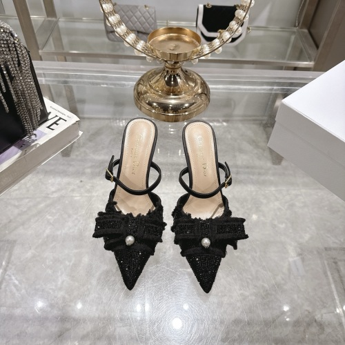 Dior Capture Embellished Mules, Crystal Rhinestone Heeled Sandals, Pointed Toe 1 Dior Capture Embellished Mules, Crystal Rhinestone Heeled Sandals, Pointed Toe