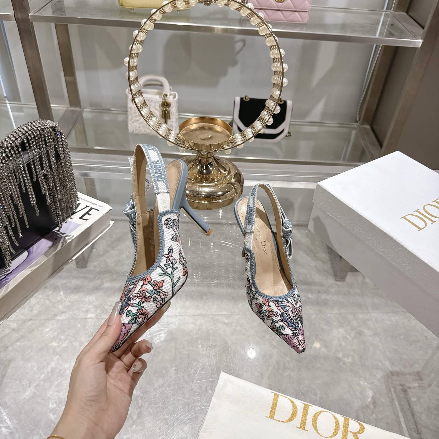 Dior J'Adior Slingback Pointed Embroidered Pumps High Heels 5 i1745487345590 9592 0 2