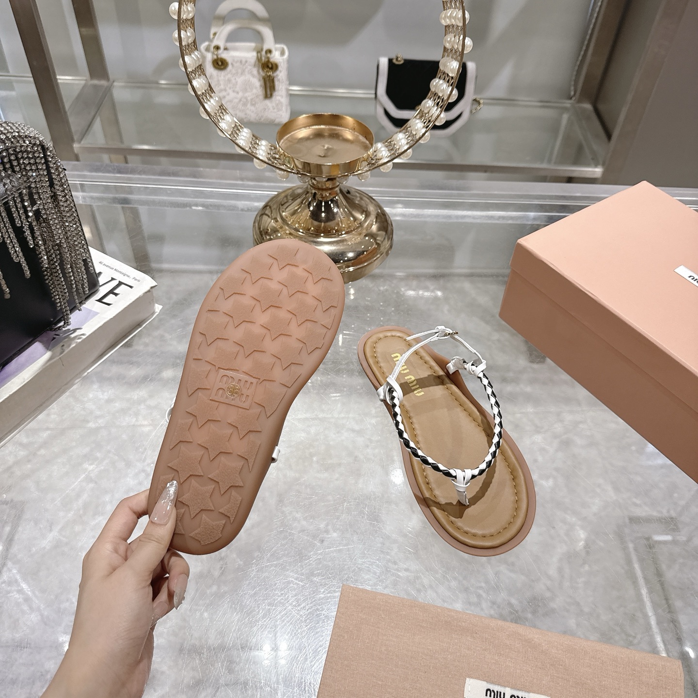 Miu Miu Women's Braided Leather Thong Sandals 10 i1745729725576 1513 0 8