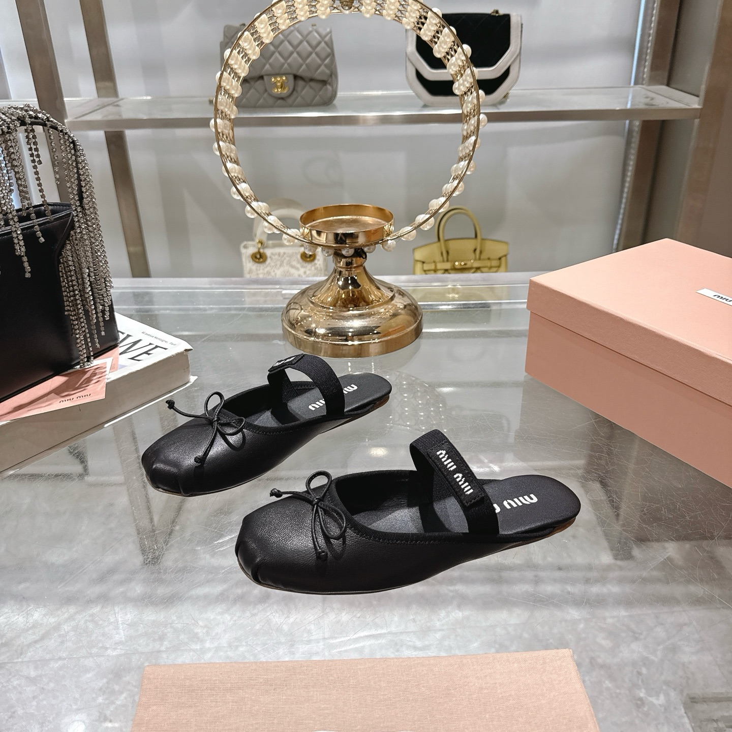Miu Miu Bow Leather Mules,Slip-ons Women's Shoes, Stylish & Comfortable 5 i1745730896754 9229 0 2