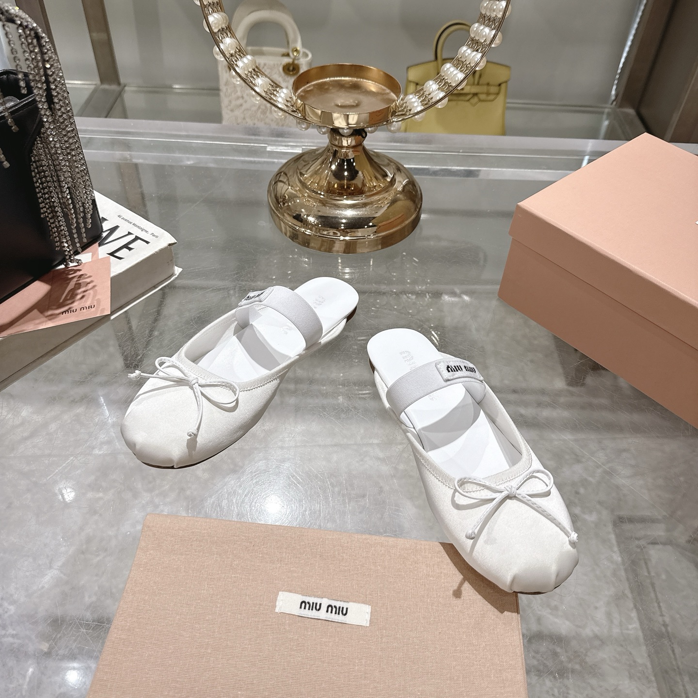 Miu Miu Women's Bow-Detailed Ballet Mules, Comfortable Lambskin Slides 4 i1745735530535 8948 0 1