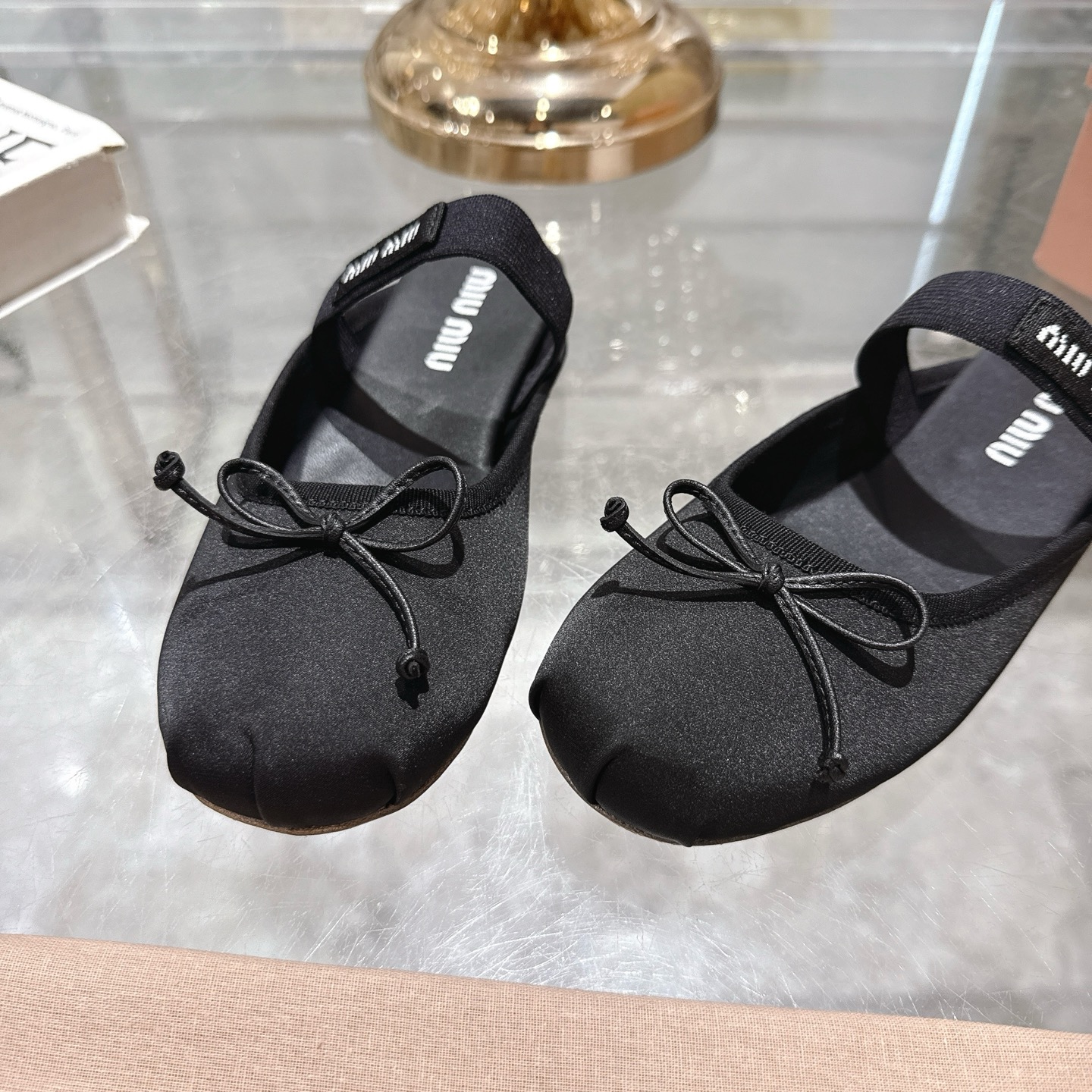 Miu Miu Bow Ballerina Slippers, Spring/Summer Collection Perfect Round Toe 9 i1745735549399 3901 0 7