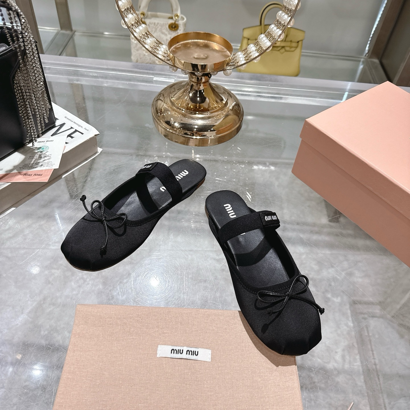 Miu Miu Bow Ballerina Slippers, Spring/Summer Collection Perfect Round Toe 4 i1745735549399 8835 0 1
