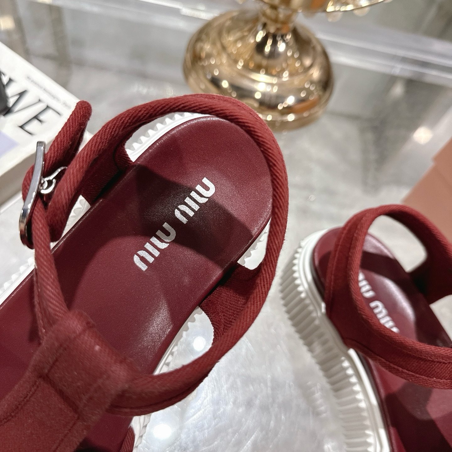 Miu Miu Espadrille Platform Sandals Canvas Thick Bottom Roman Sandals 8 i1746693153528 686 0 6