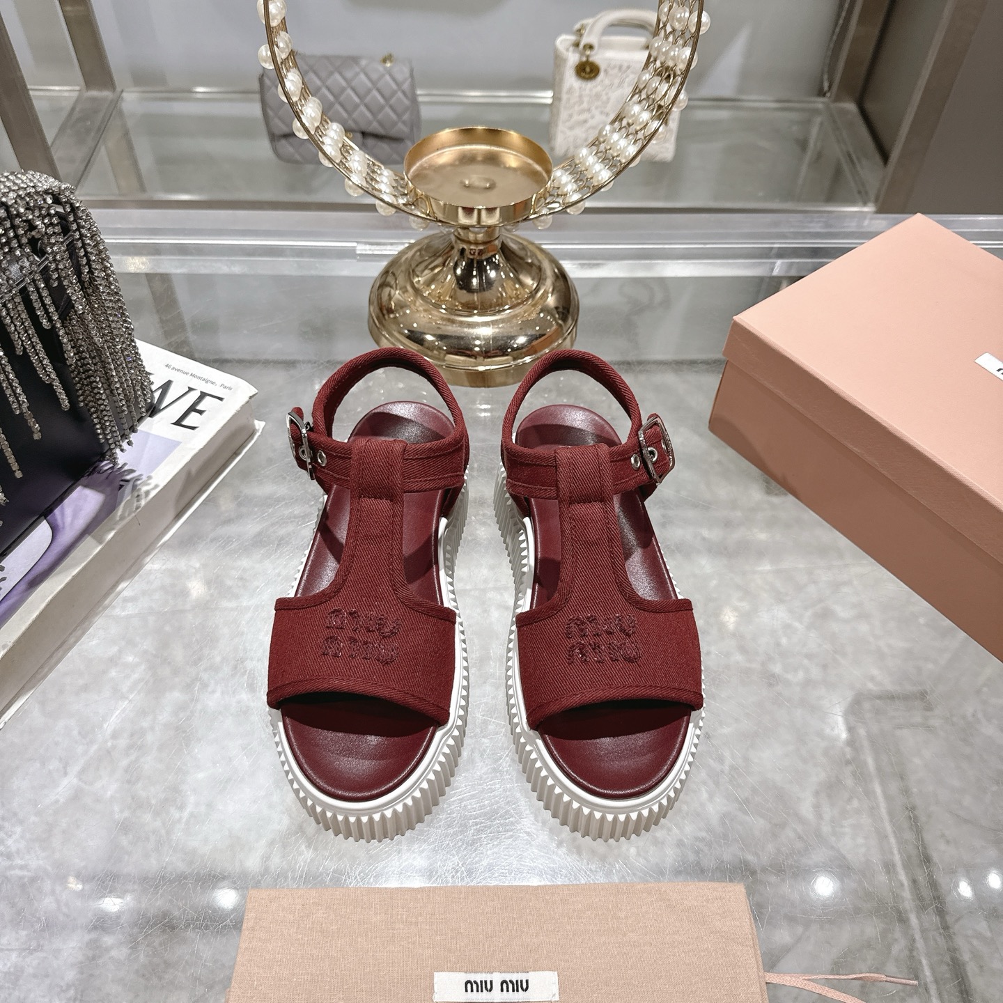 Miu Miu Espadrille Platform Sandals Canvas Thick Bottom Roman Sandals 3 i1746693153775 4847 0 0