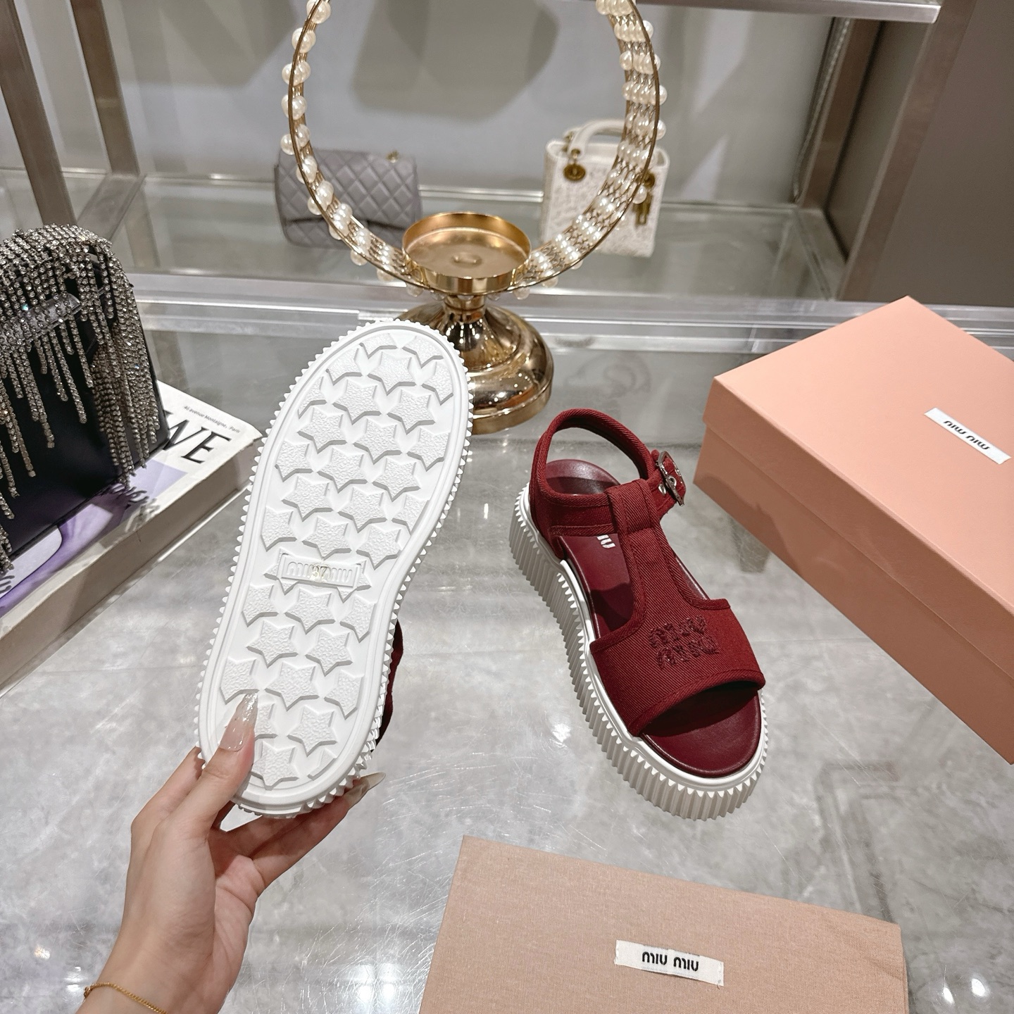 Miu Miu Espadrille Platform Sandals Canvas Thick Bottom Roman Sandals 10 i1746693155269 9898 0 8