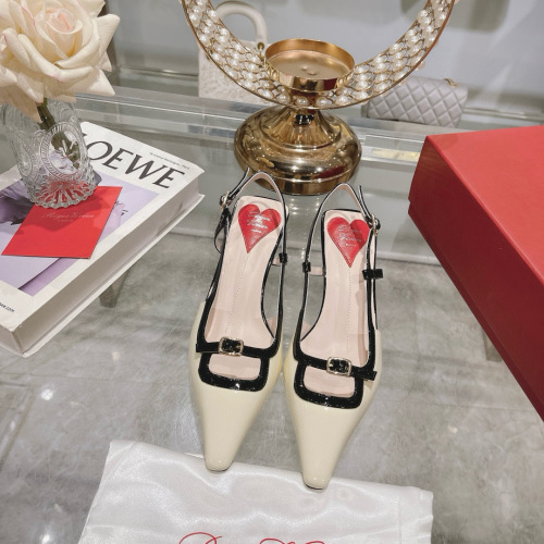 Roger Vivier Women's RV Mini Buckle Slingback Heels Patent Leather Pumps 1 Roger Vivier Women's RV Mini Buckle Slingback Heels Patent Leather Pumps
