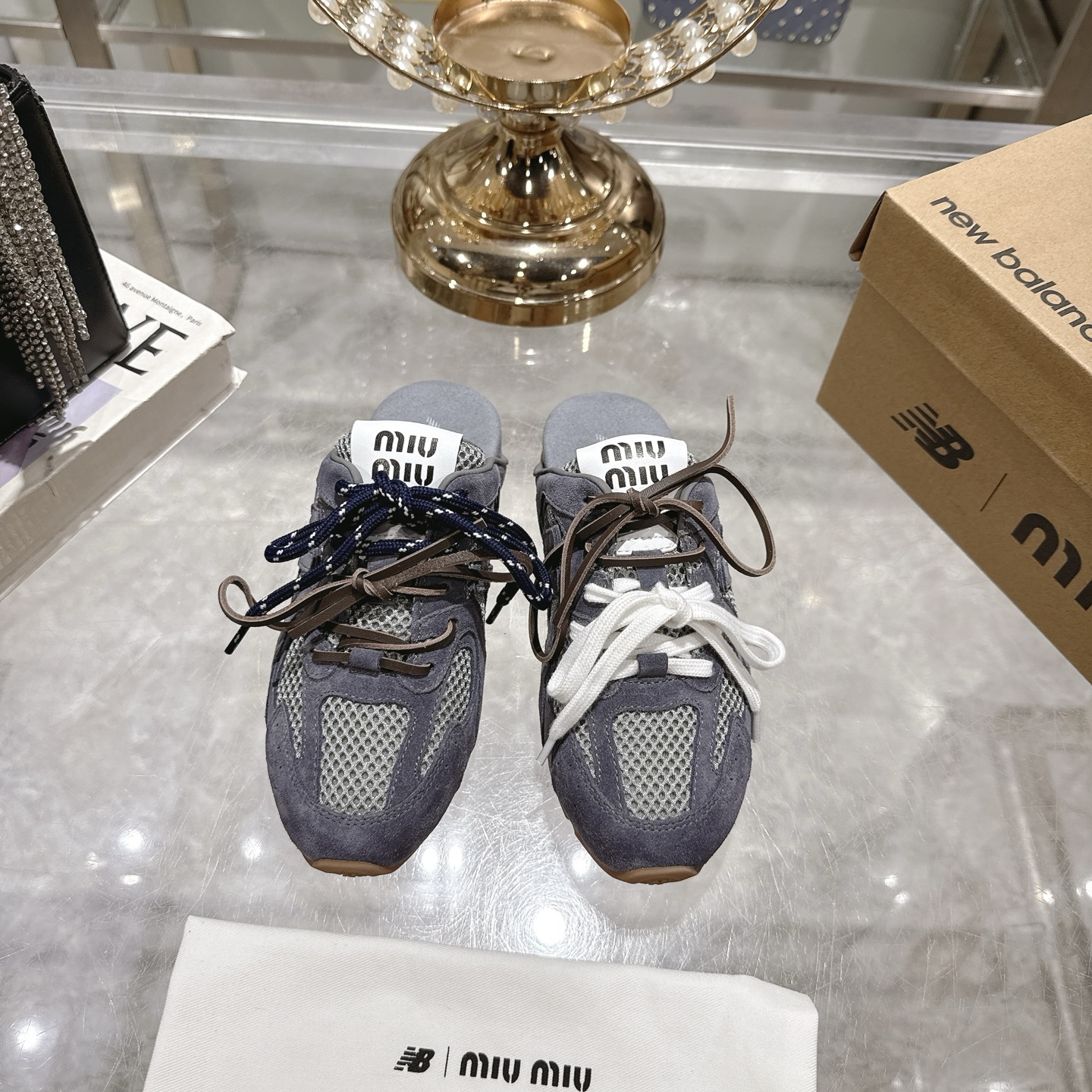 Factory 240New BalanceMIU MIU semipantalones de cabeza de marca compartida: este par de zapatillas d
