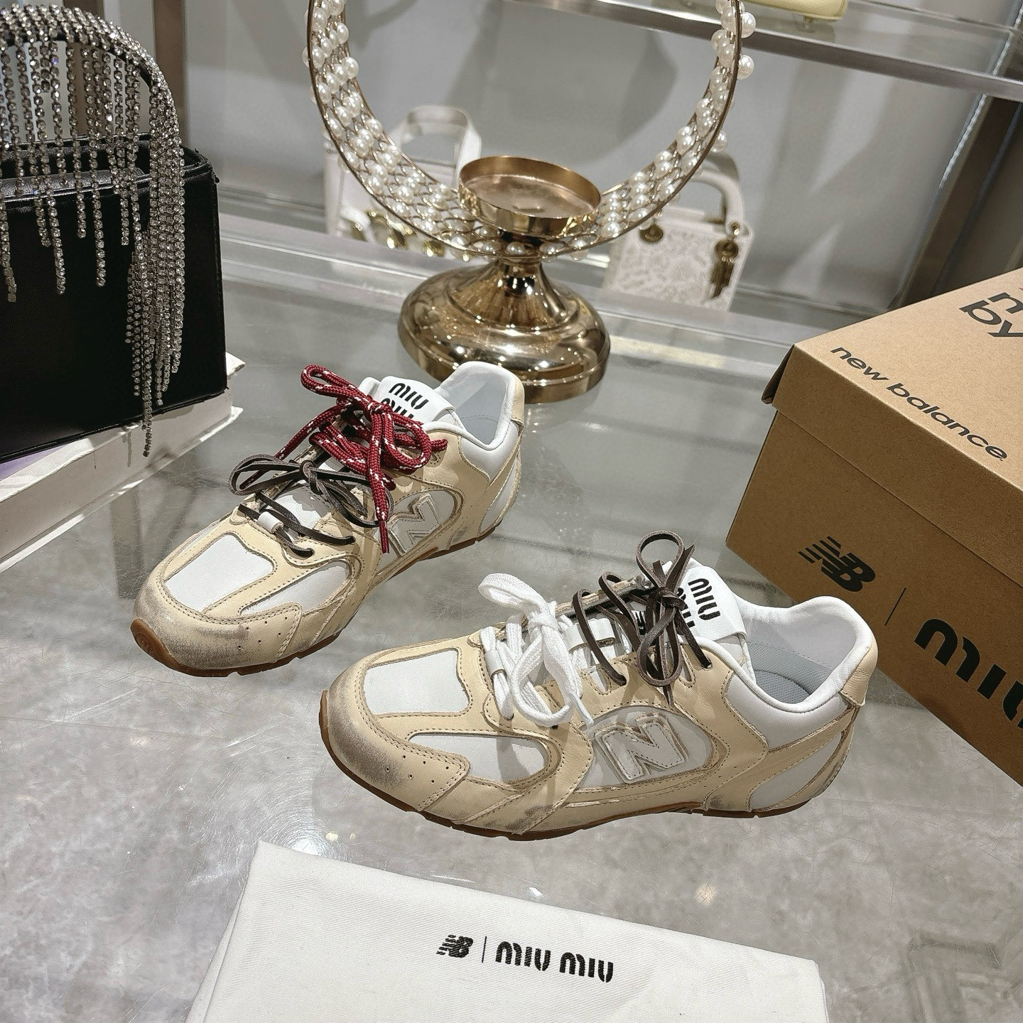Factory Single Shoes Top Version: New Colours Upgrade Miu Miu x New Balance New Balance NB530 Half S