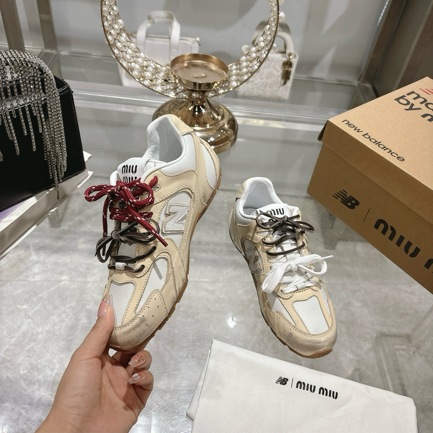 Factory Single Shoes Top Version: New Colours Upgrade Miu Miu x New Balance New Balance NB530 Half S
