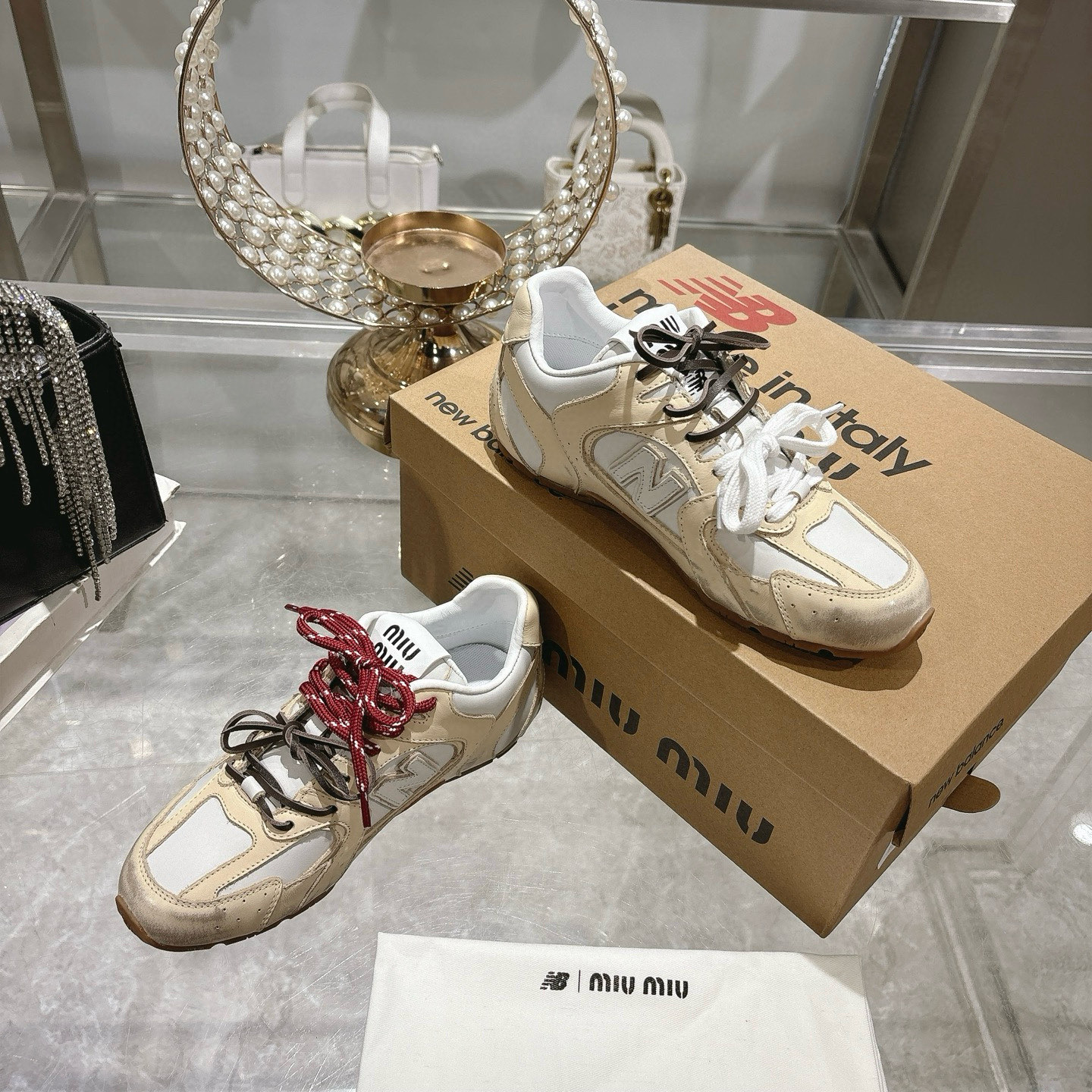 Factory Single Shoes Top Version: New Colours Upgrade Miu Miu x New Balance New Balance NB530 Half S