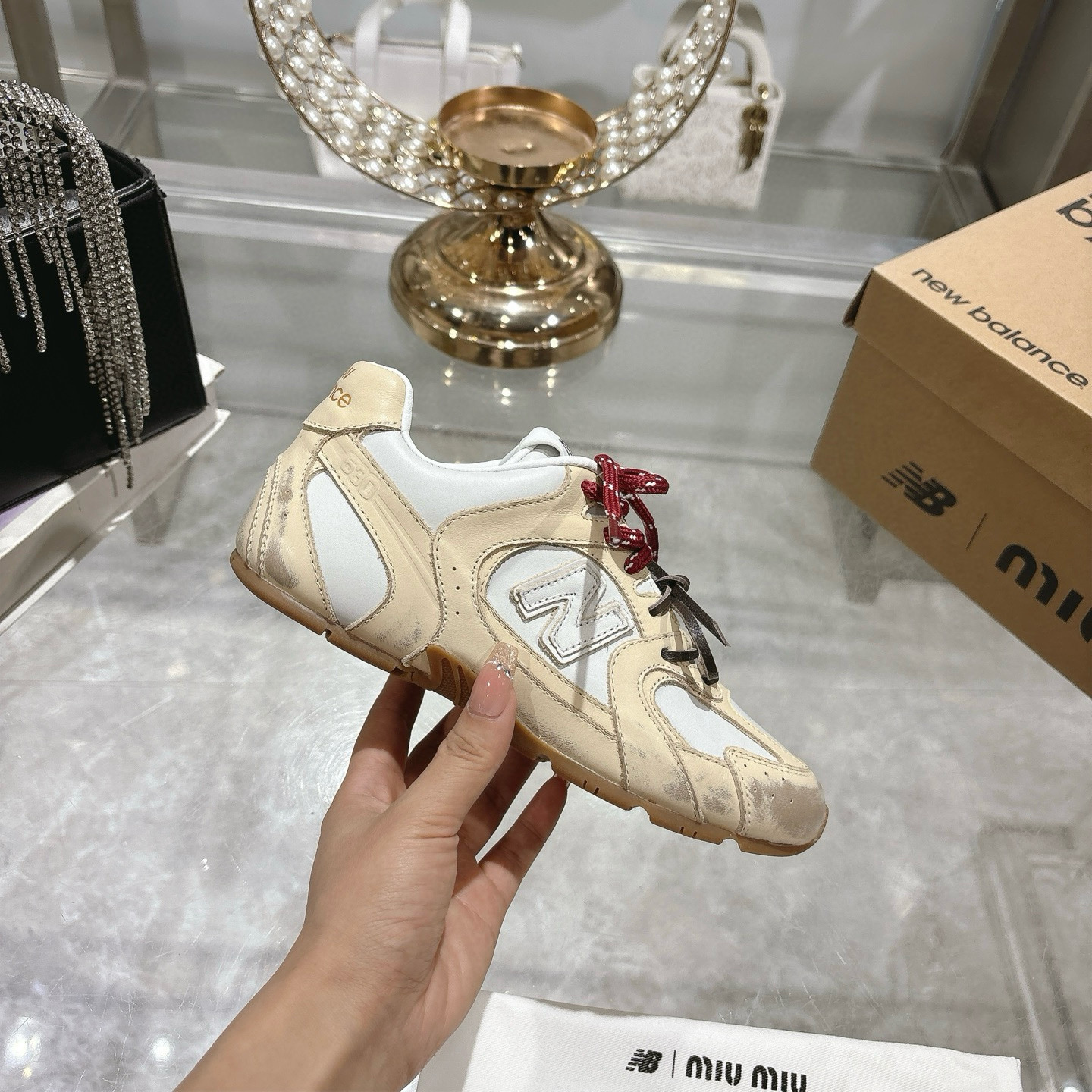 Factory Single Shoes Top Version: New Colours Upgrade Miu Miu x New Balance New Balance NB530 Half S