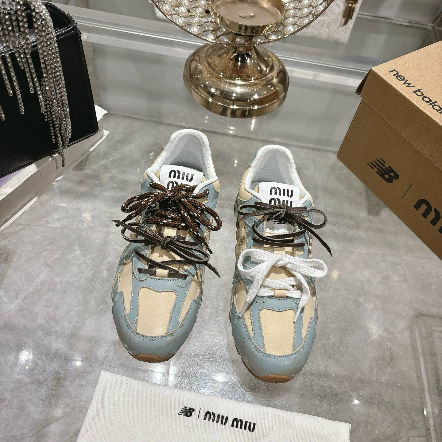 Factory Single Shoes Top Version: New Colours Upgrade Miu Miu x New Balance New Balance NB530 Half S