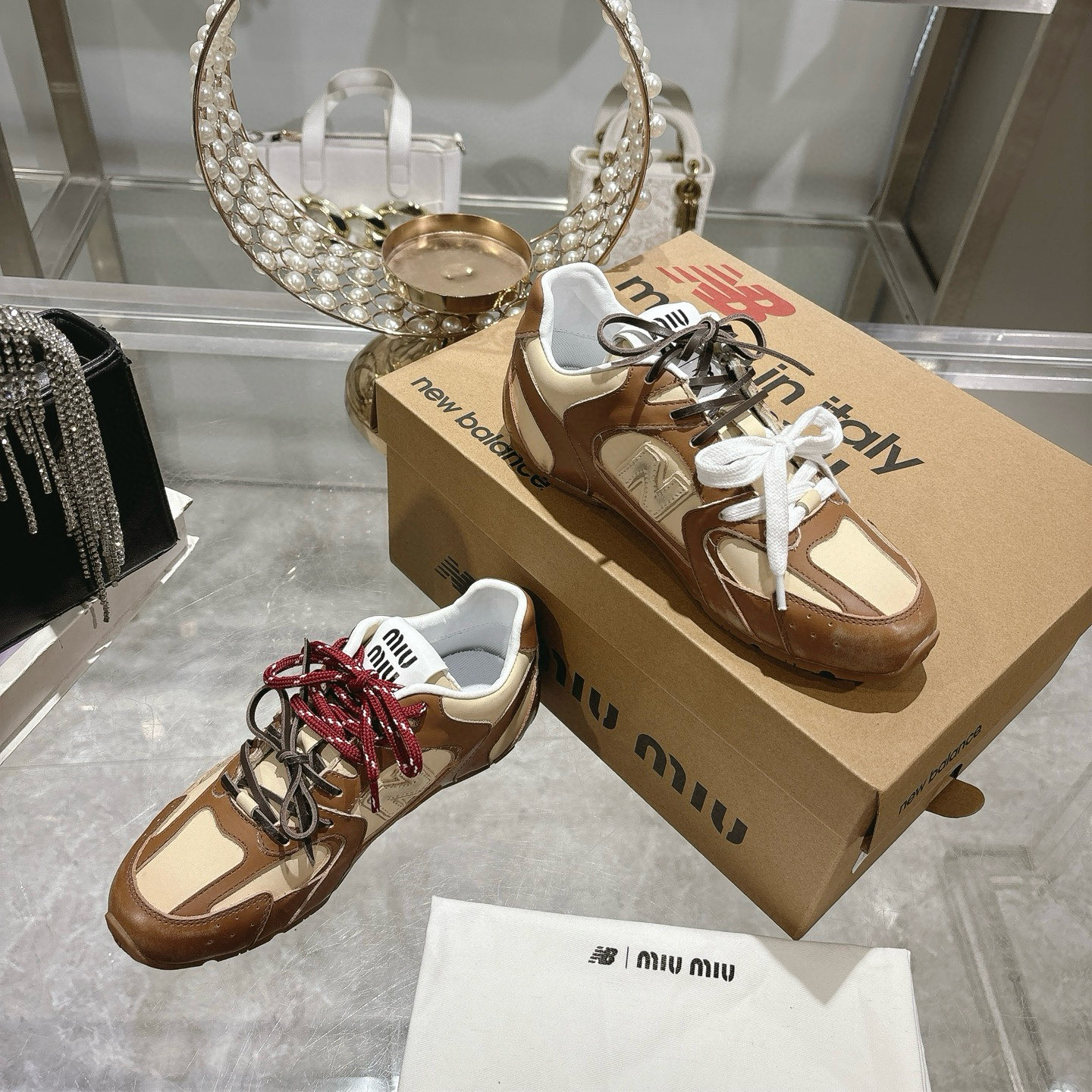 Factory Single Shoes Top Version: New Colours Upgrade Miu Miu x New Balance New Balance NB530 Half S