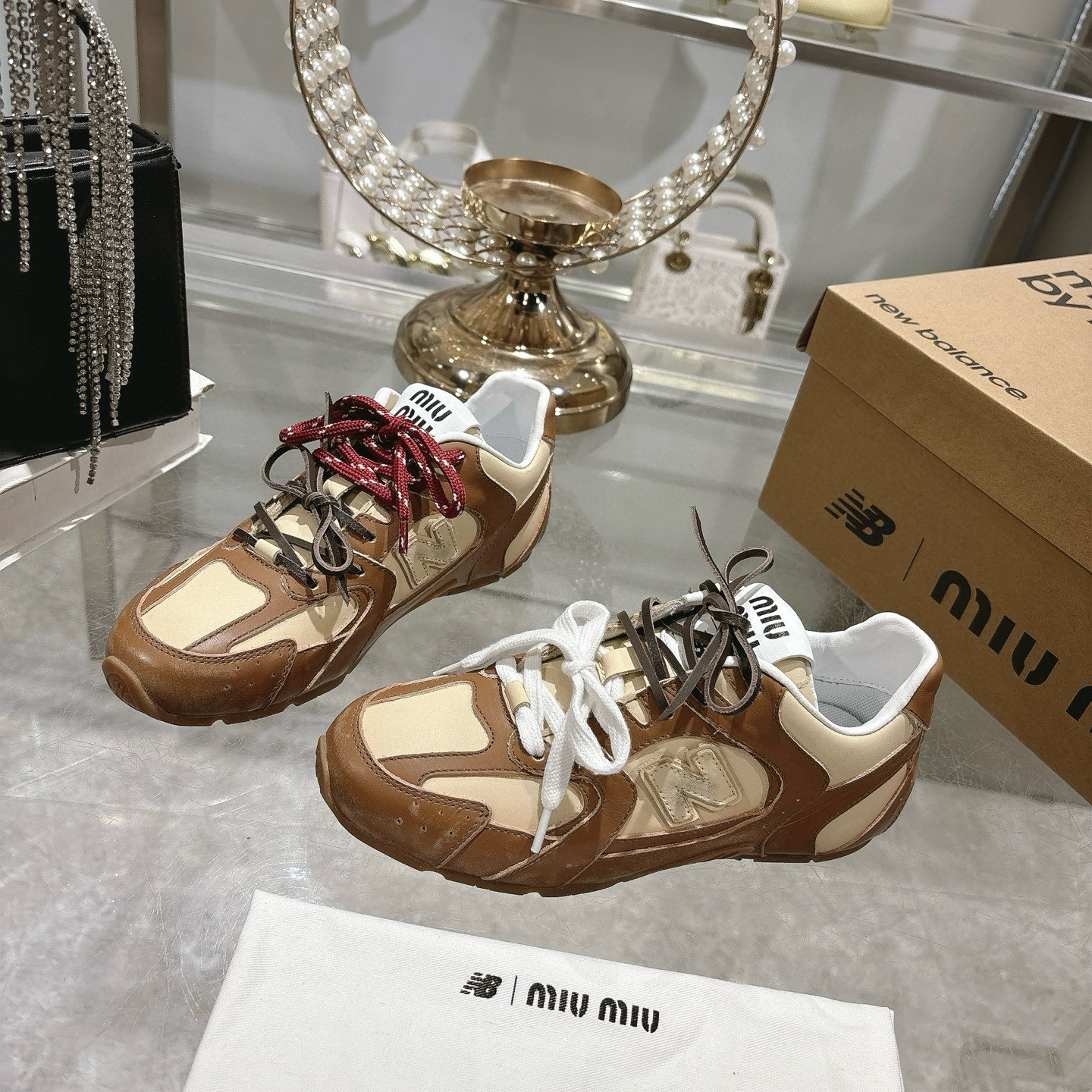 Factory Single Shoes Top Version: New Colours Upgrade Miu Miu x New Balance New Balance NB530 Half S
