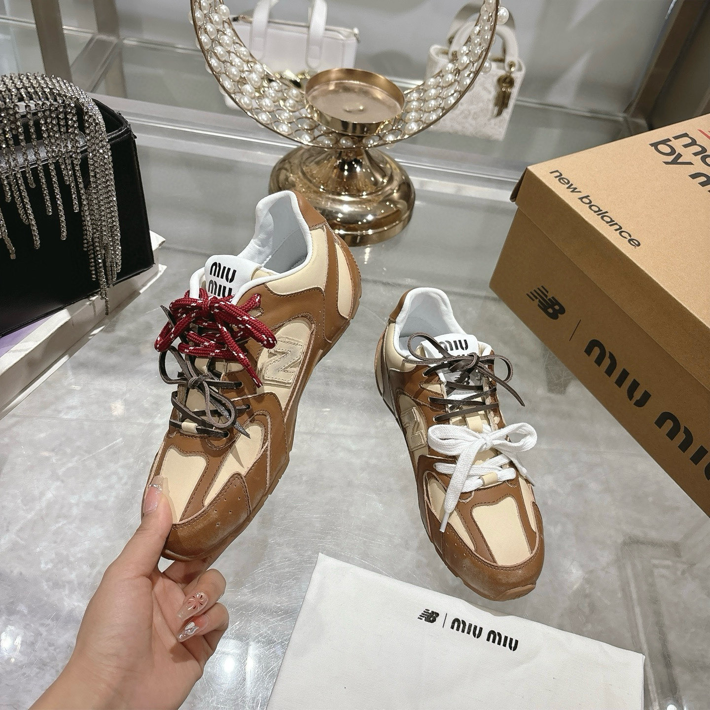 Factory Single Shoes Top Version: New Colours Upgrade Miu Miu x New Balance New Balance NB530 Half S