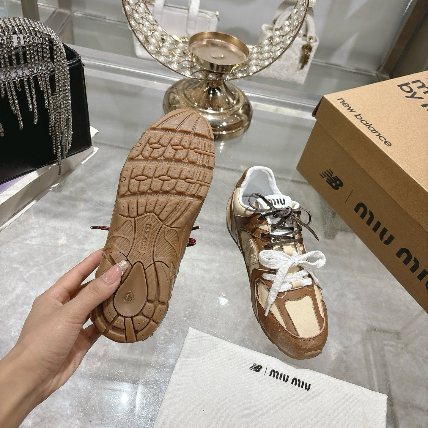 Factory Single Shoes Top Version: New Colours Upgrade Miu Miu x New Balance New Balance NB530 Half S