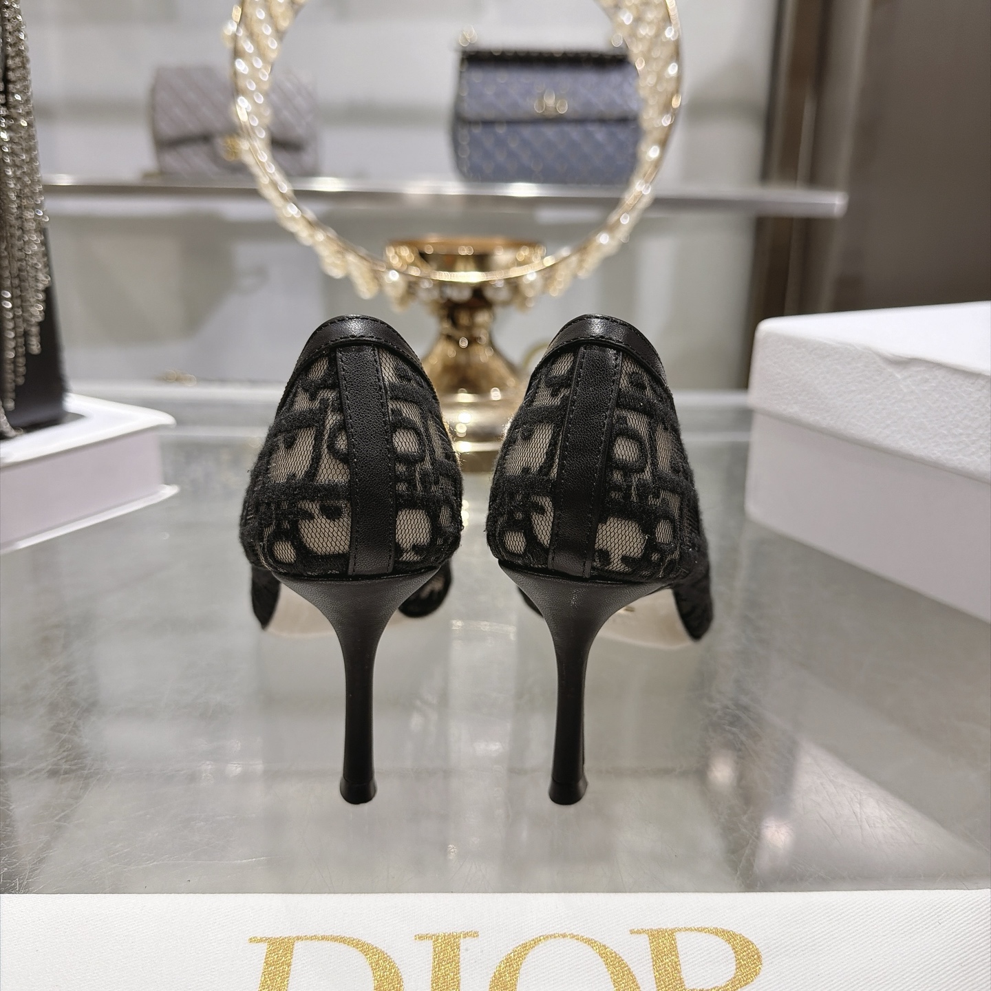 Dior Black Oblique Pointed Pumps
