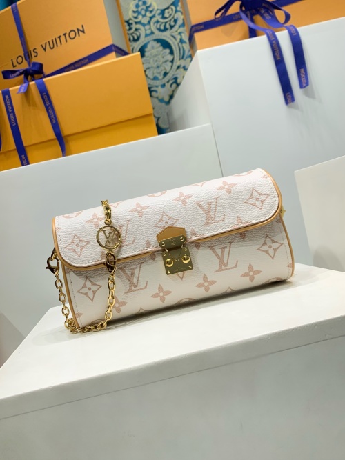 Louis Vuitton Monogram Dune Canvas Pochette Camille Bag with Leather Trim 1 Louis Vuitton Monogram Dune Canvas Pochette Camille Bag with Leather Trim