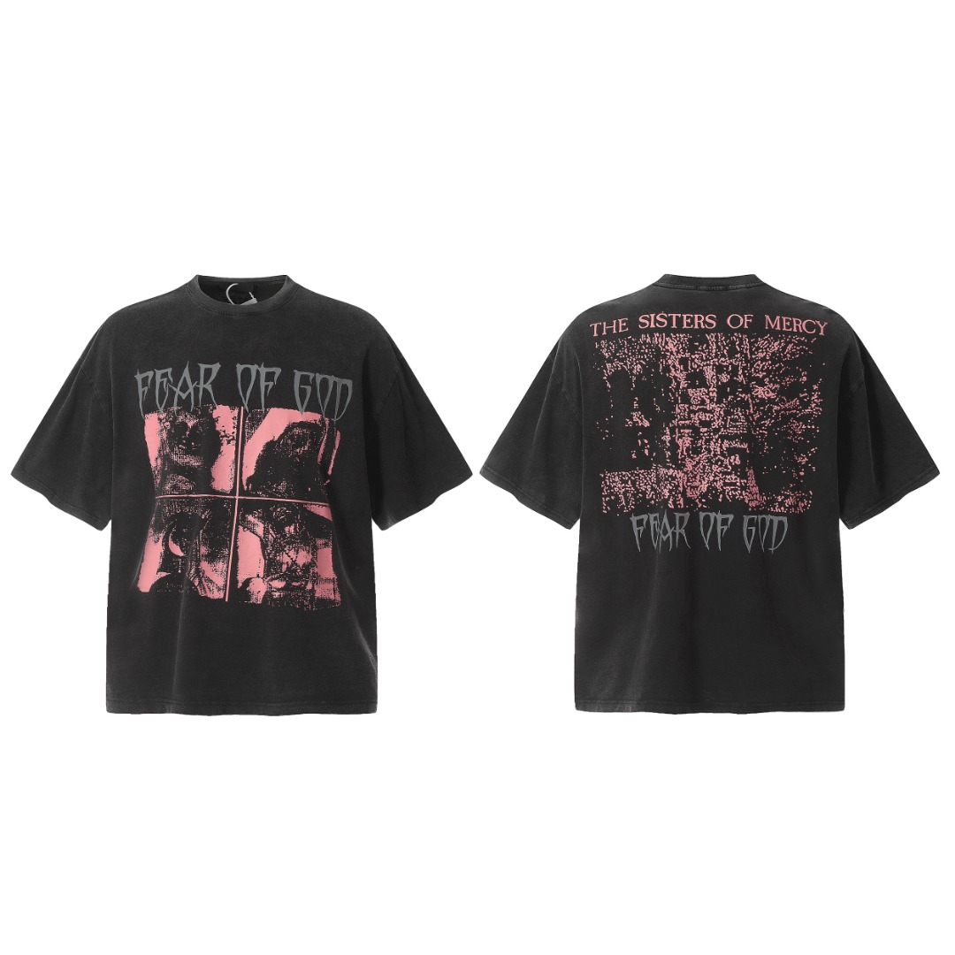 Fear of God Vintage Divine Graphic Print Short Sleeve T-Shirt - Washed Black 2 o 1ij5d1npi1o447aphvcup7v0a3