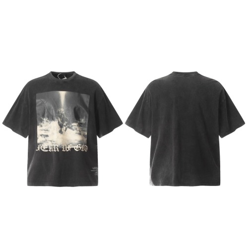 Fear of God Vintage Pegasus Print Short Sleeve T-Shirt in Washed Black