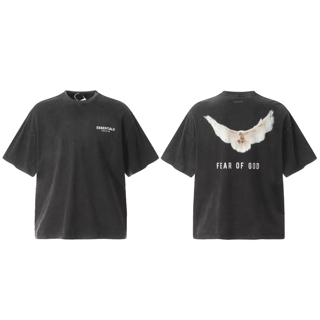 Fear of God Essentials Vintage Wash Black Dove Graphic T-Shirt 2 o 1ij5dl4on11ra1c2t0t1bac2ke5